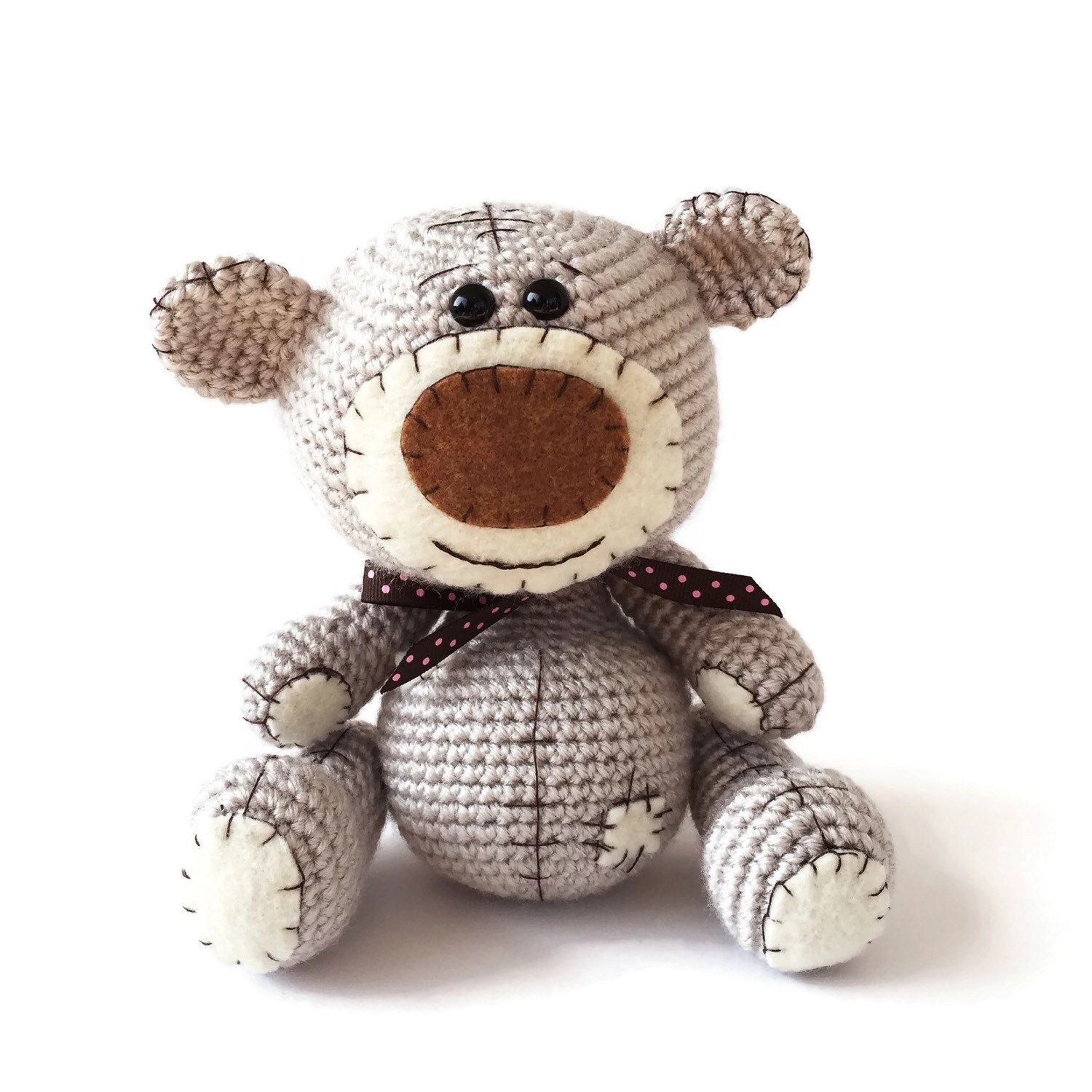 Classic Teddy Bear Crochet Teddy Bear Bear Toy Stuffed