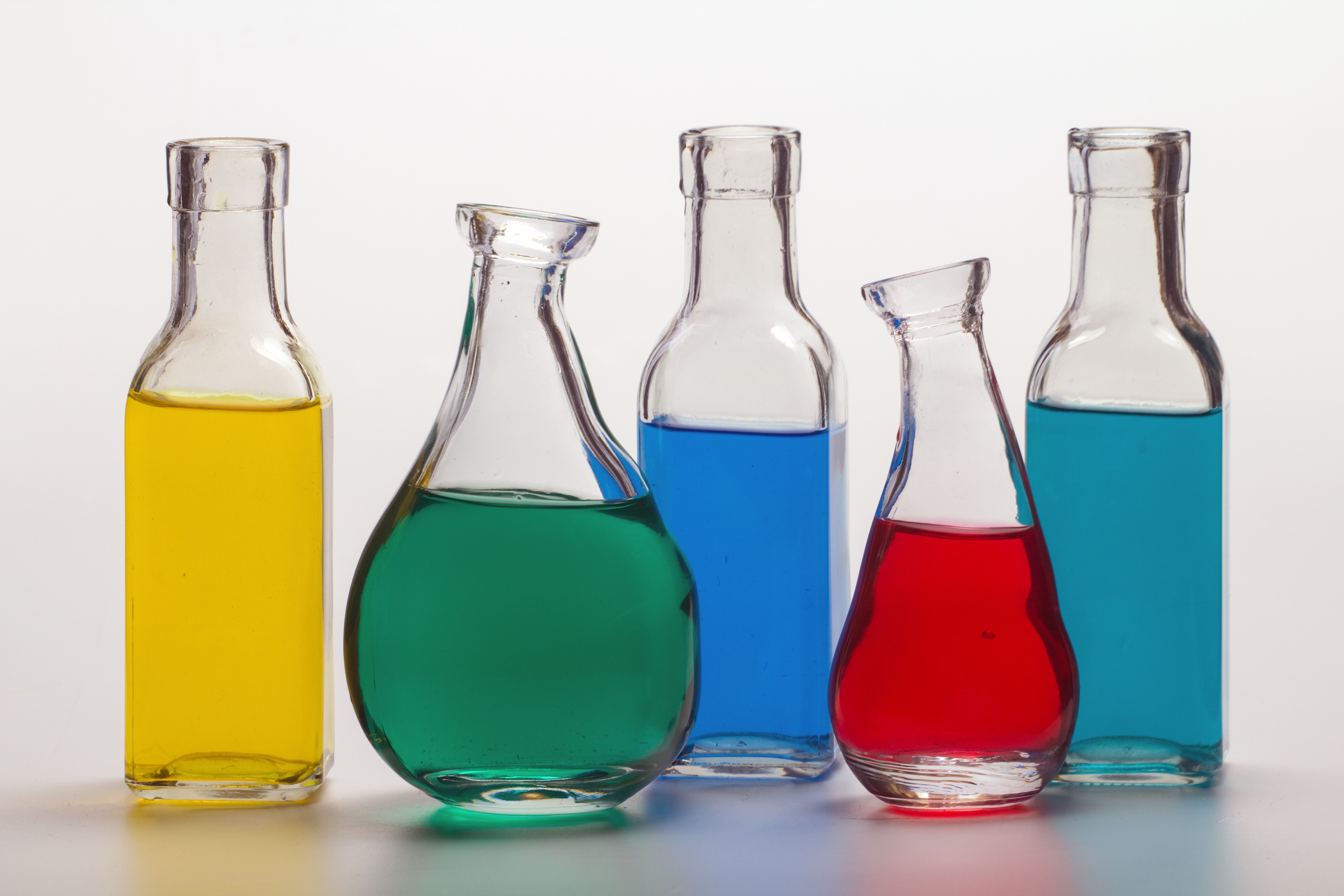 Clear Glass Chemical Bottle, Bottles, Colorful, Colors, Colourful, HQ Photo