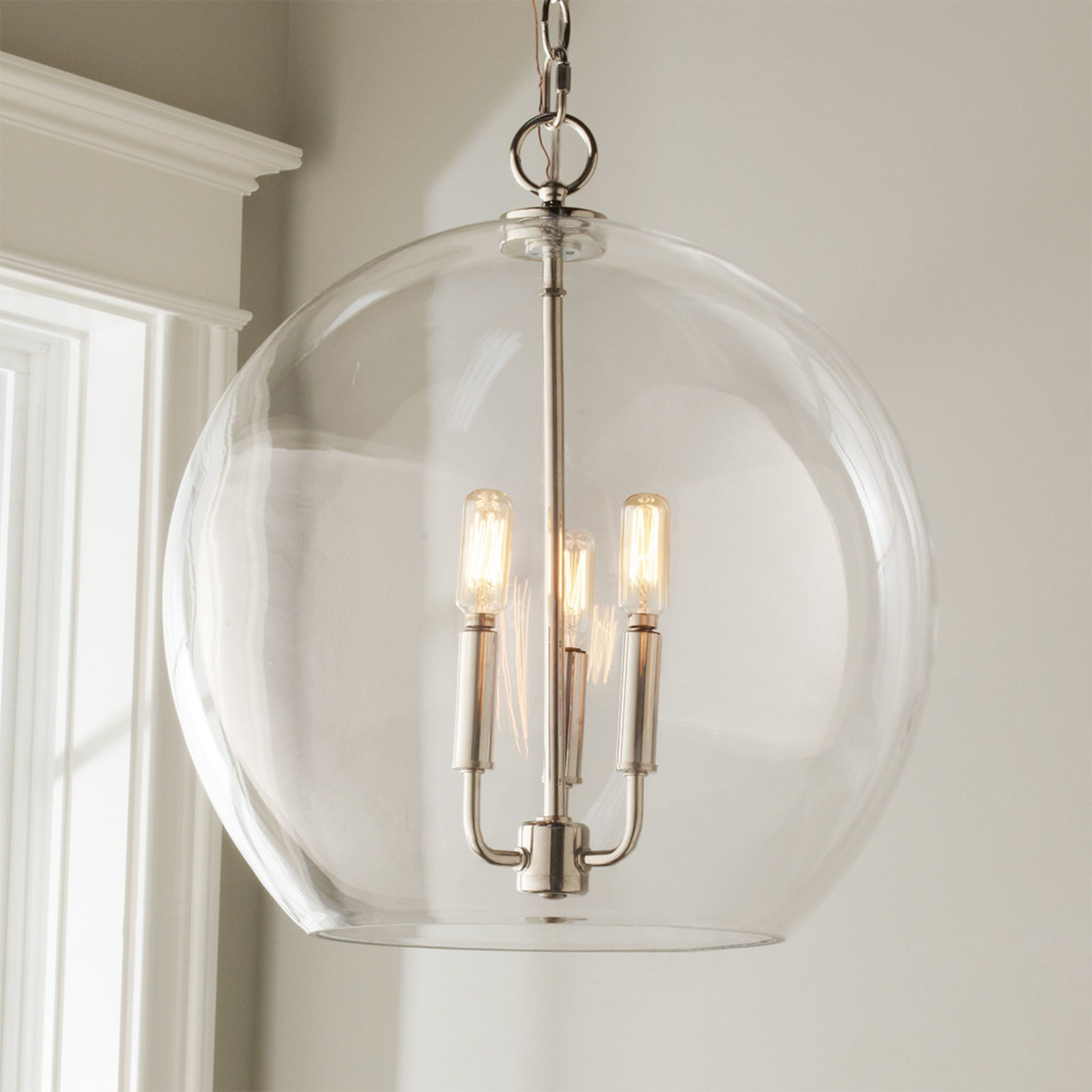 Clear Glass Sphere Chandelier - Shades of Light