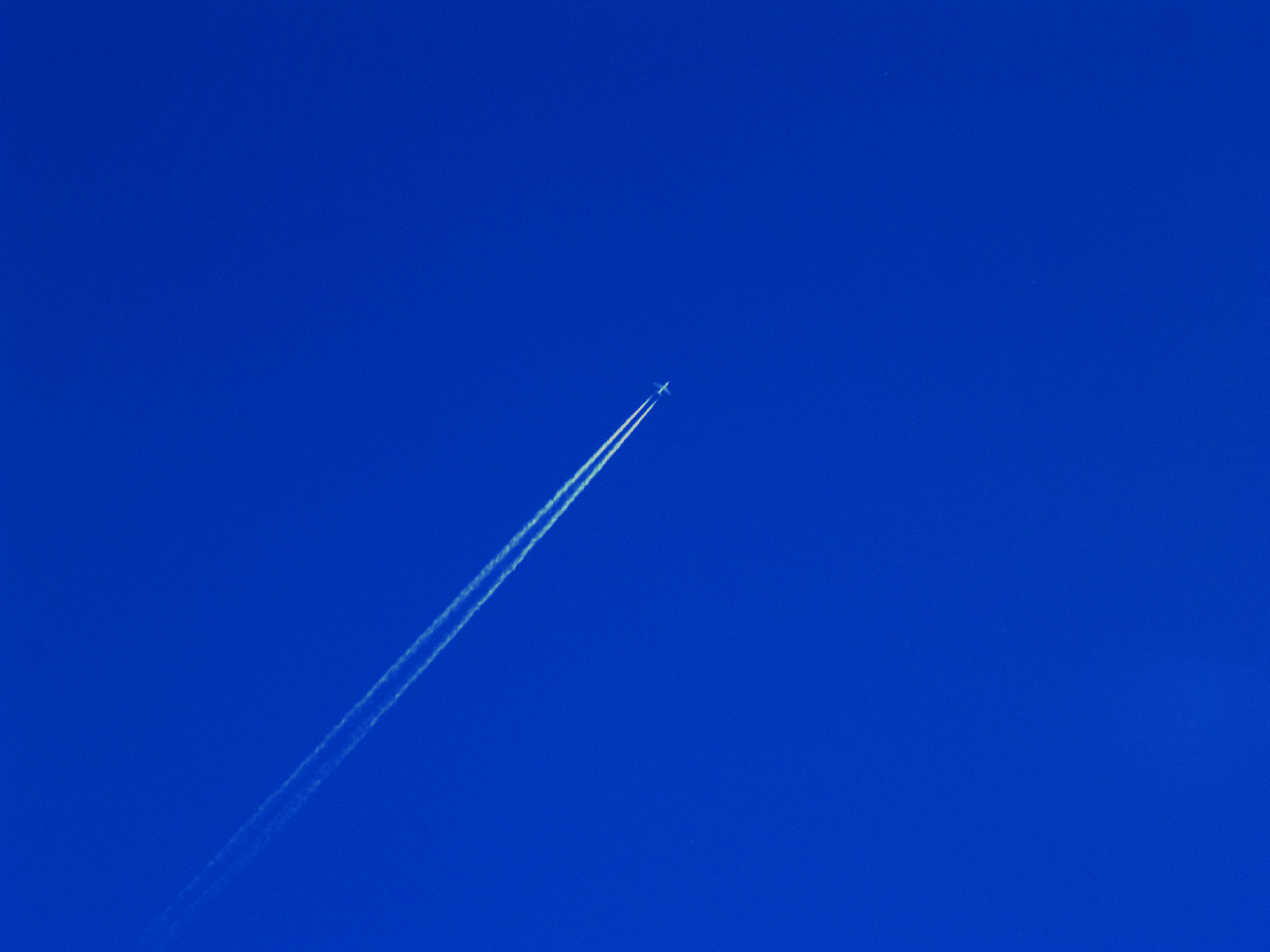 Clear sky, Airplane, Blue, Clear, Cloud, HQ Photo
