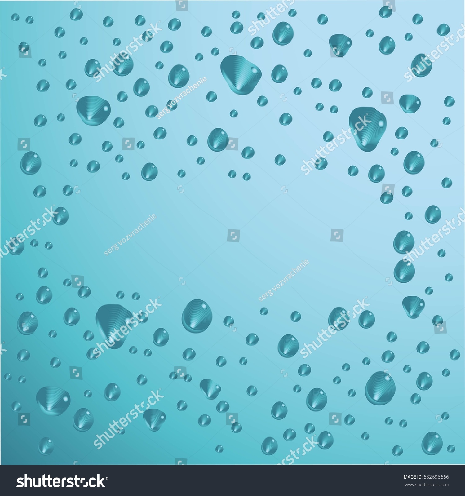 Crystal Clear Water Drops Stock Vector 682696666 - Shutterstock
