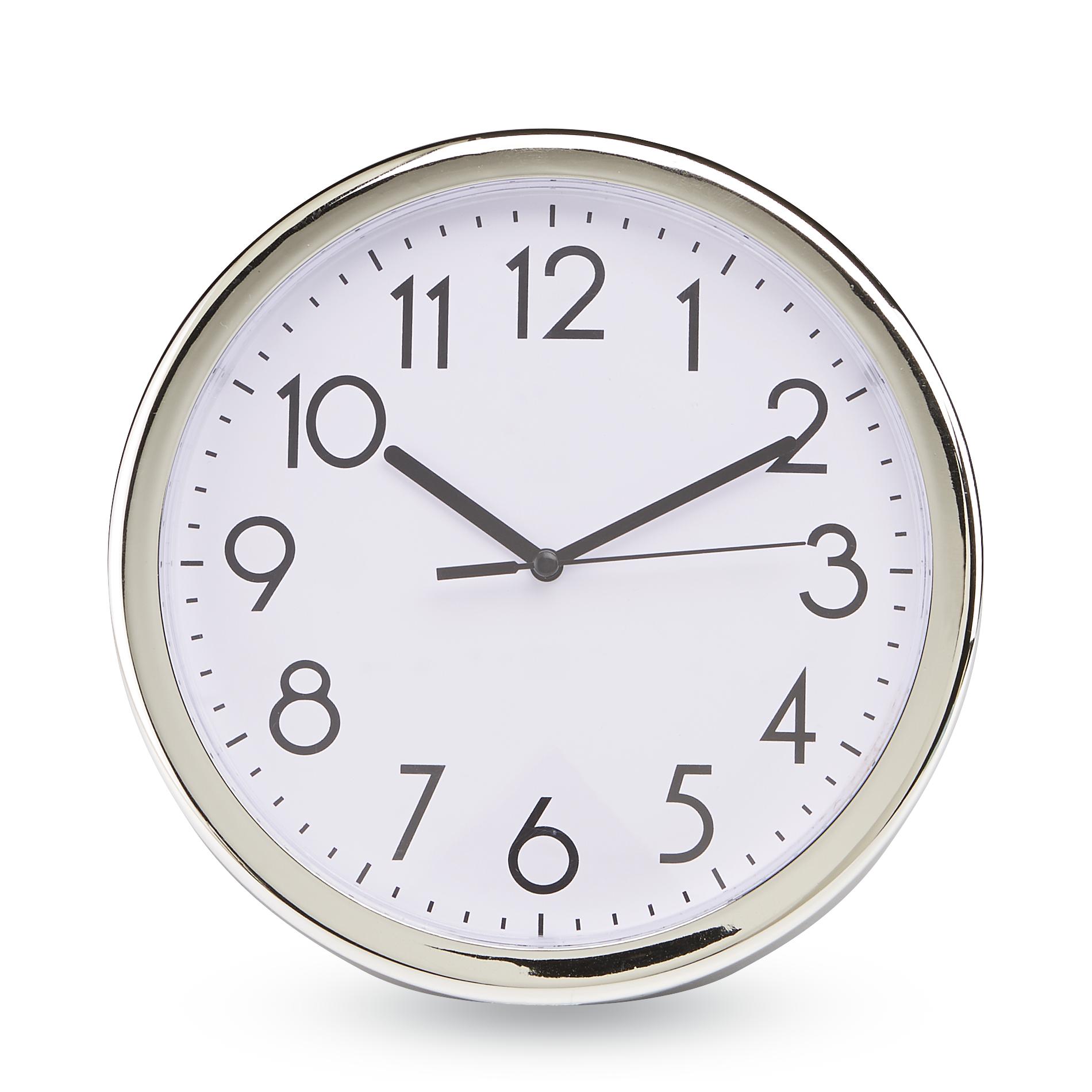 The Great Find 9-Inch Silver Circular Wall Clock | Shop Your Way ...
