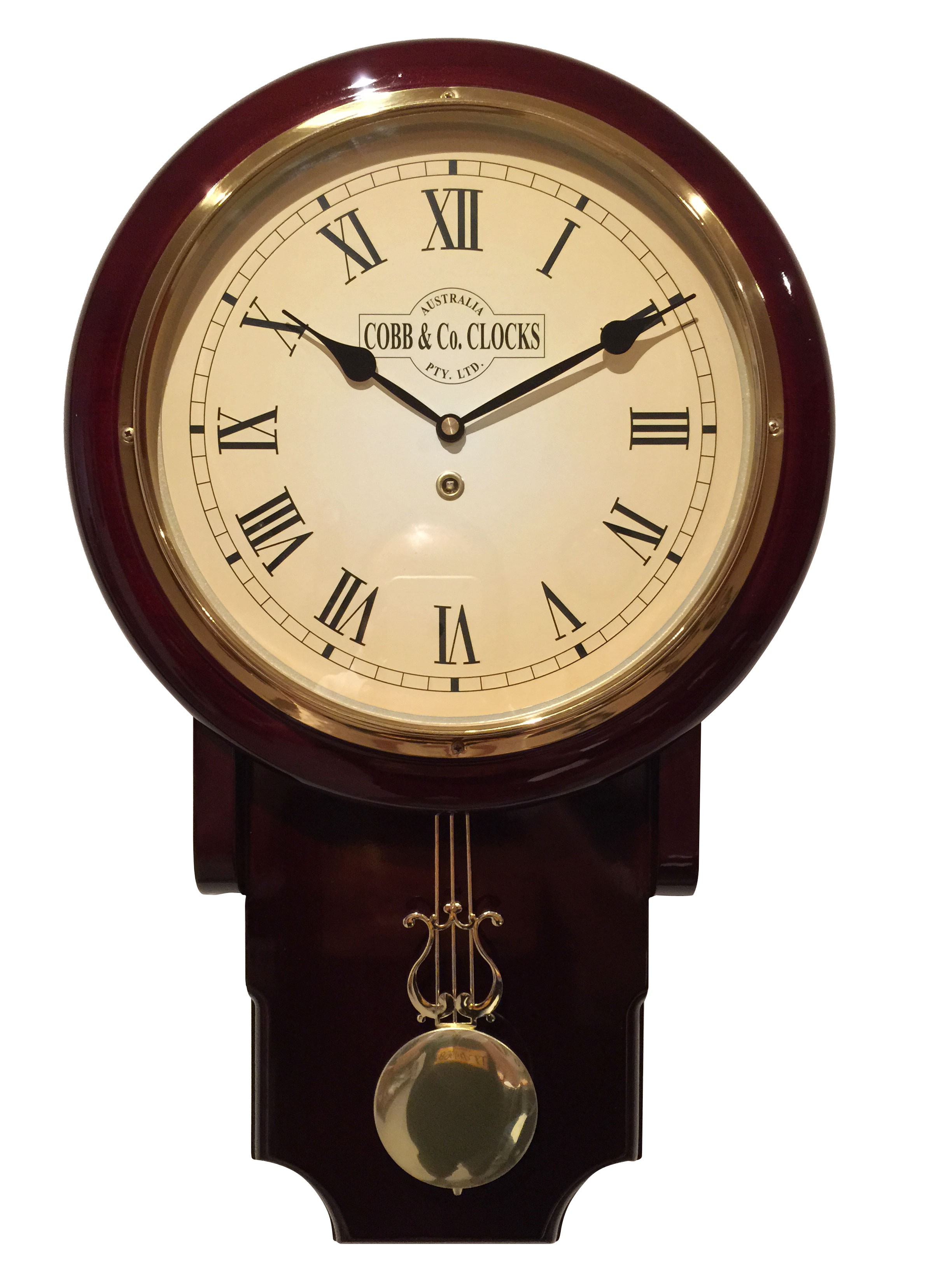 Cobb & Co Large Pendulum Clock in Golden Oak with Roman Numerals ...