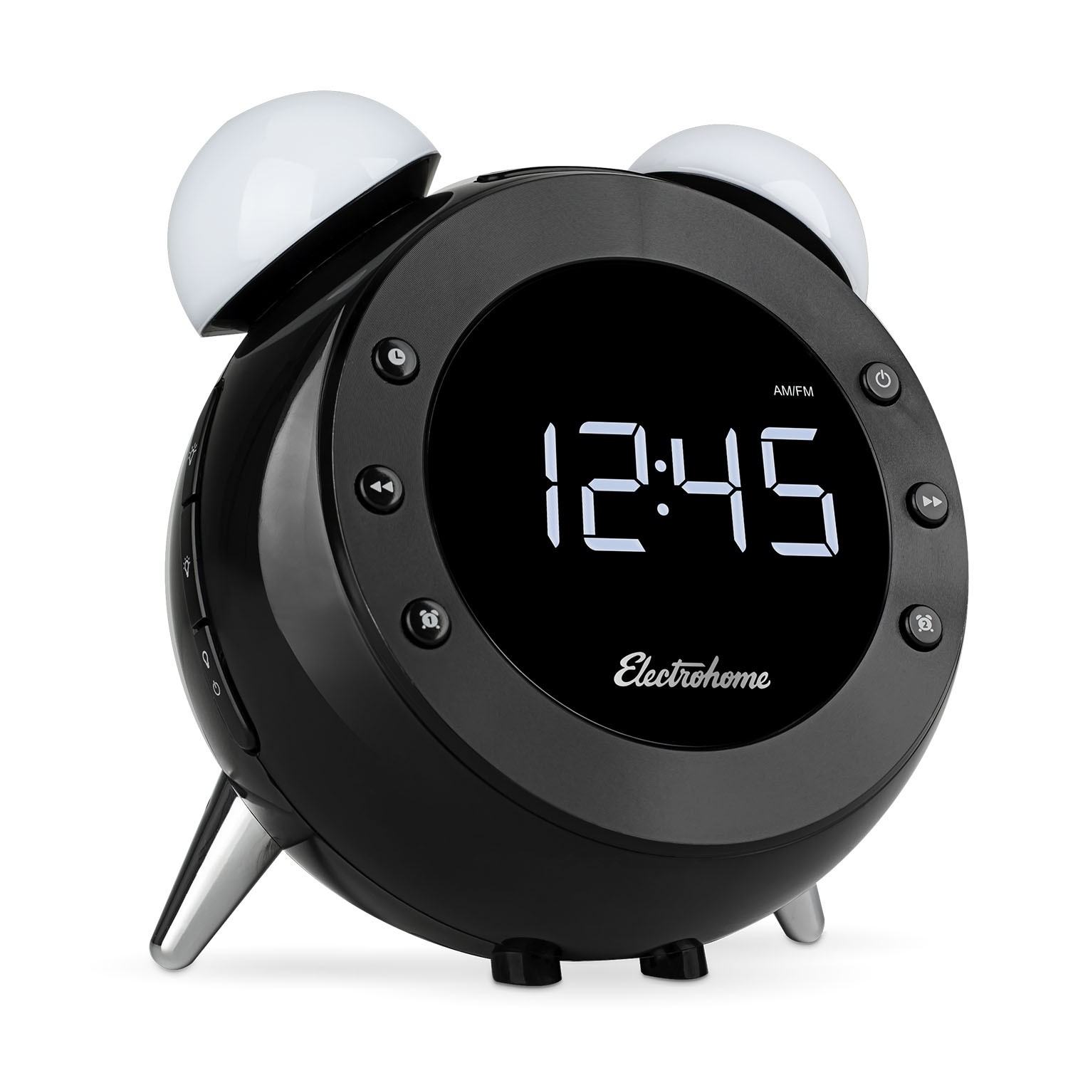 Retro Alarm Clock Radio with Motion Activated Night Light and Snooze ...
