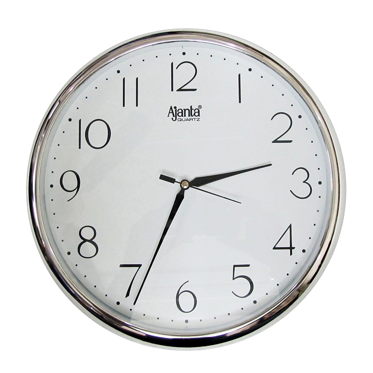 Buy RedClub Ajanta Quartz Silver Ring Plastic Wall Clock, Silver ...