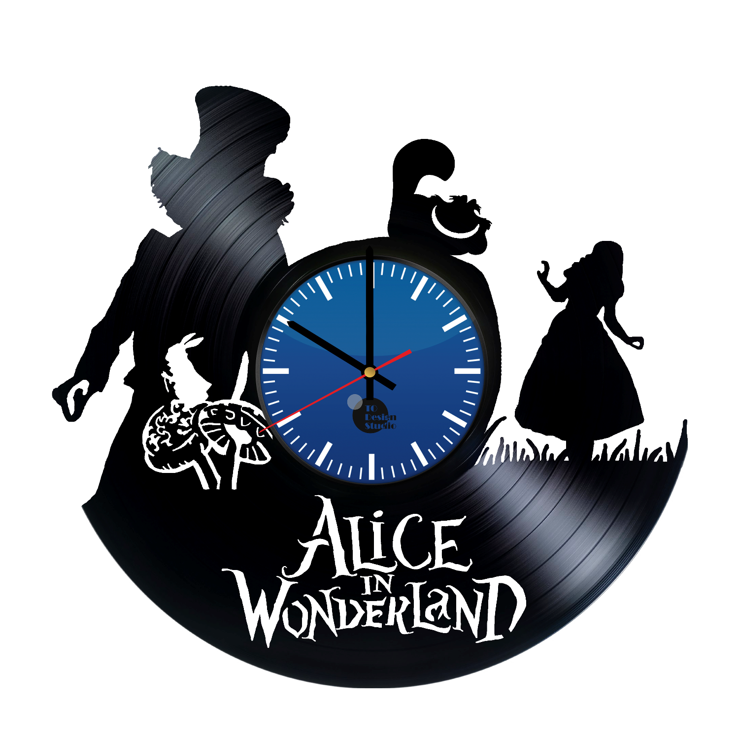Alice in Wonderland Handmade Vinyl Record Wall Clock Fan Gift ...