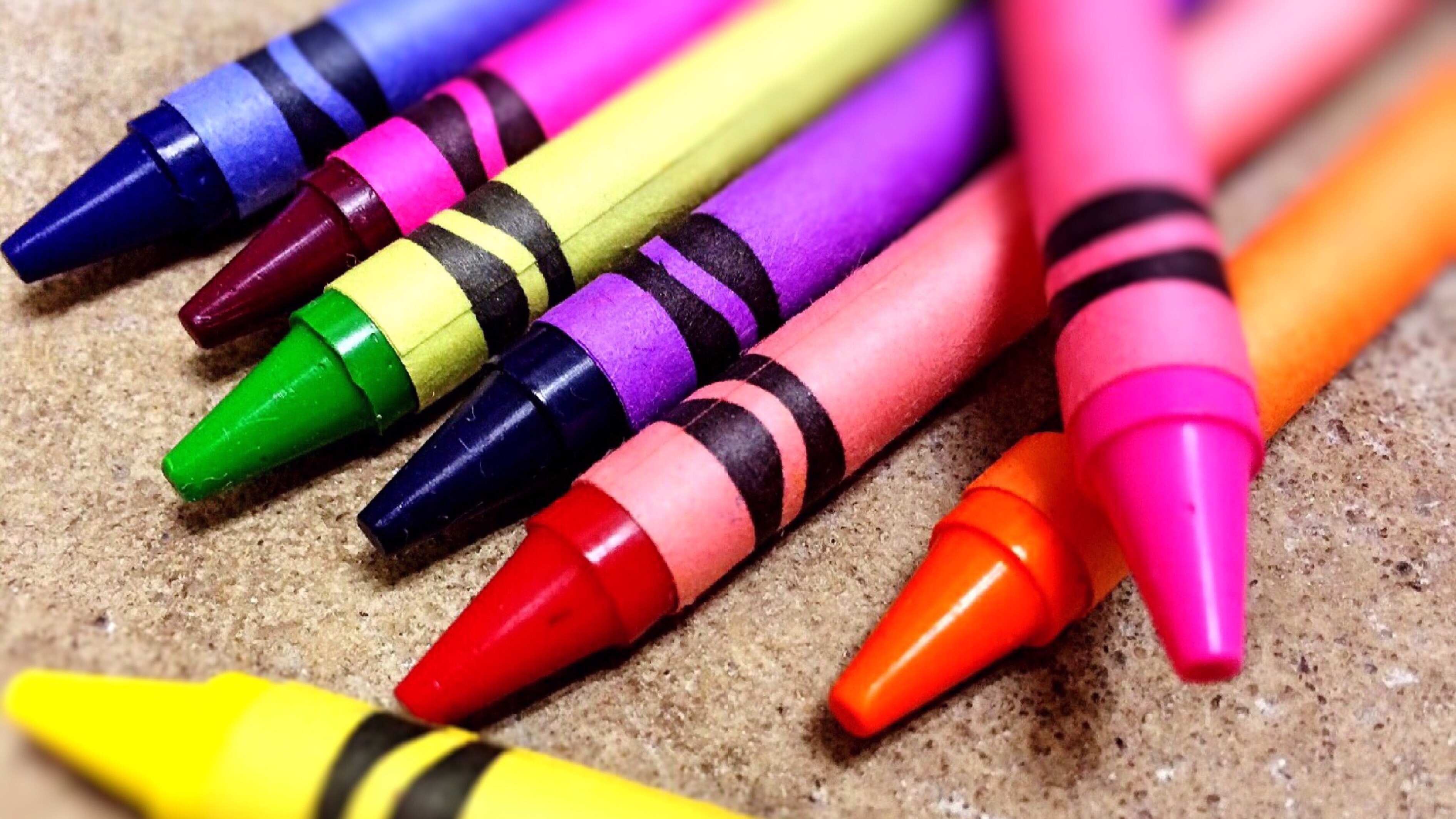 Close-up of crayons photo