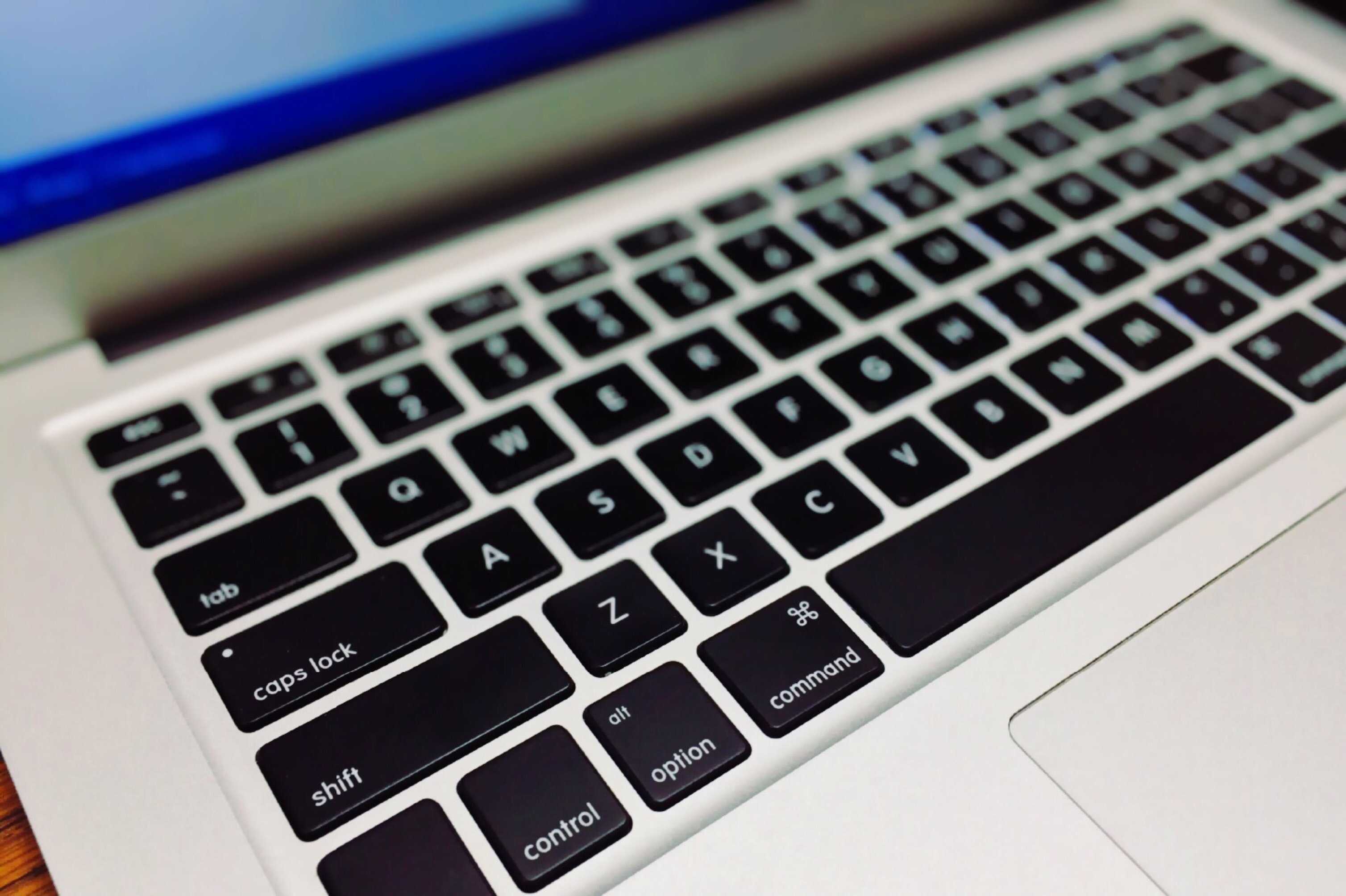 Close-up of laptop keyboard photo