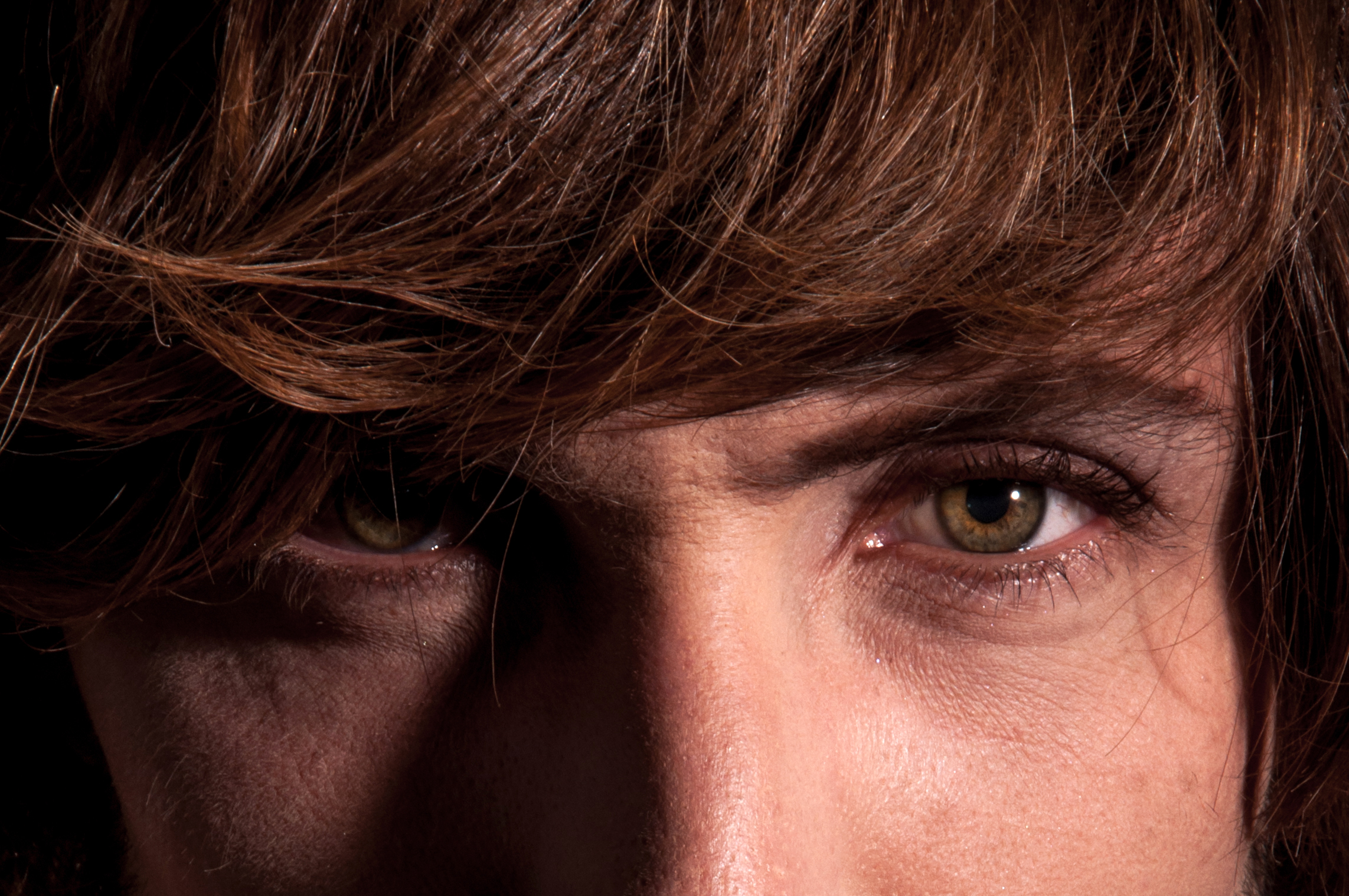 Close up of man eyes and face photo