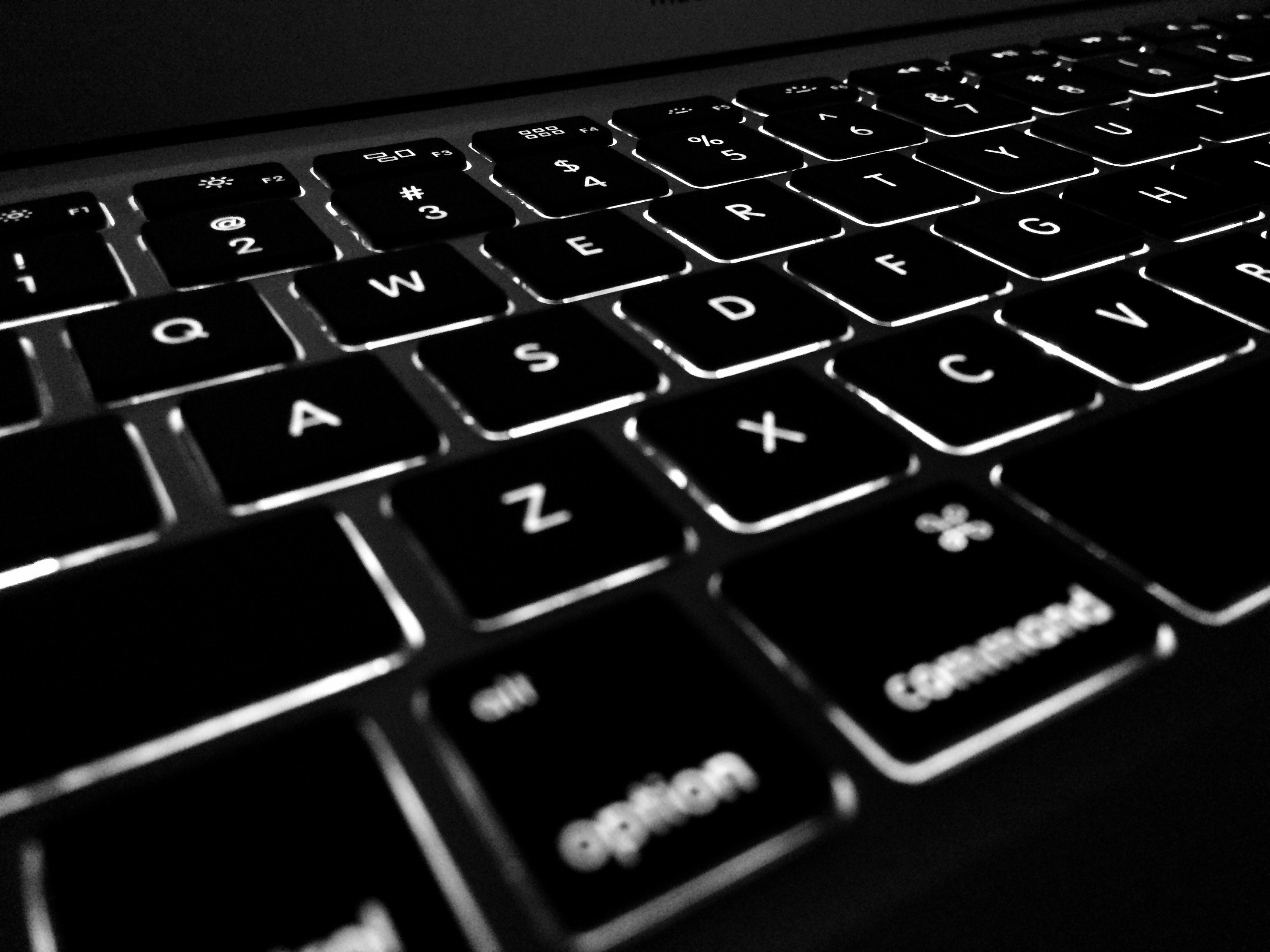 computer black and white