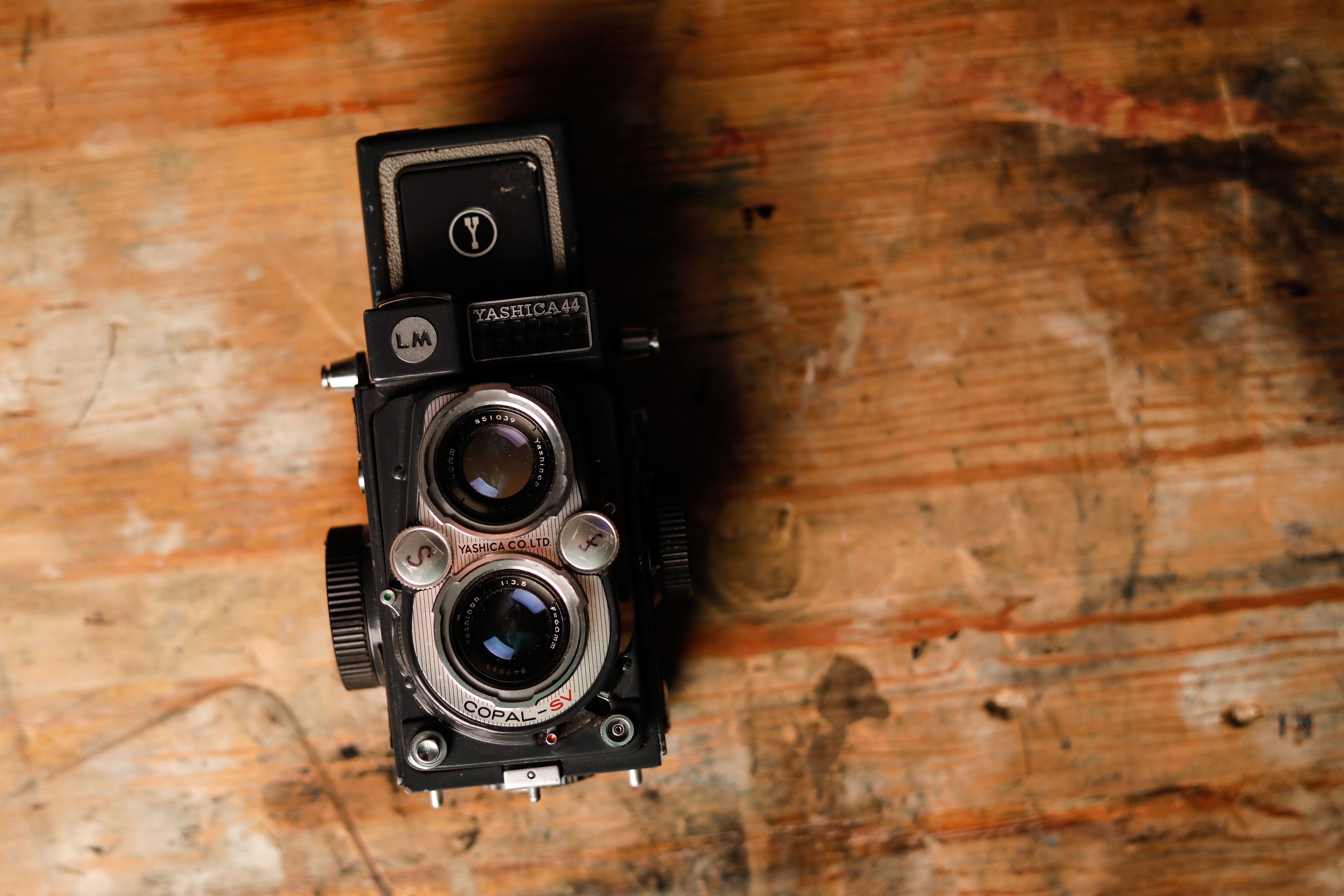 Close-up photography of vintage camera