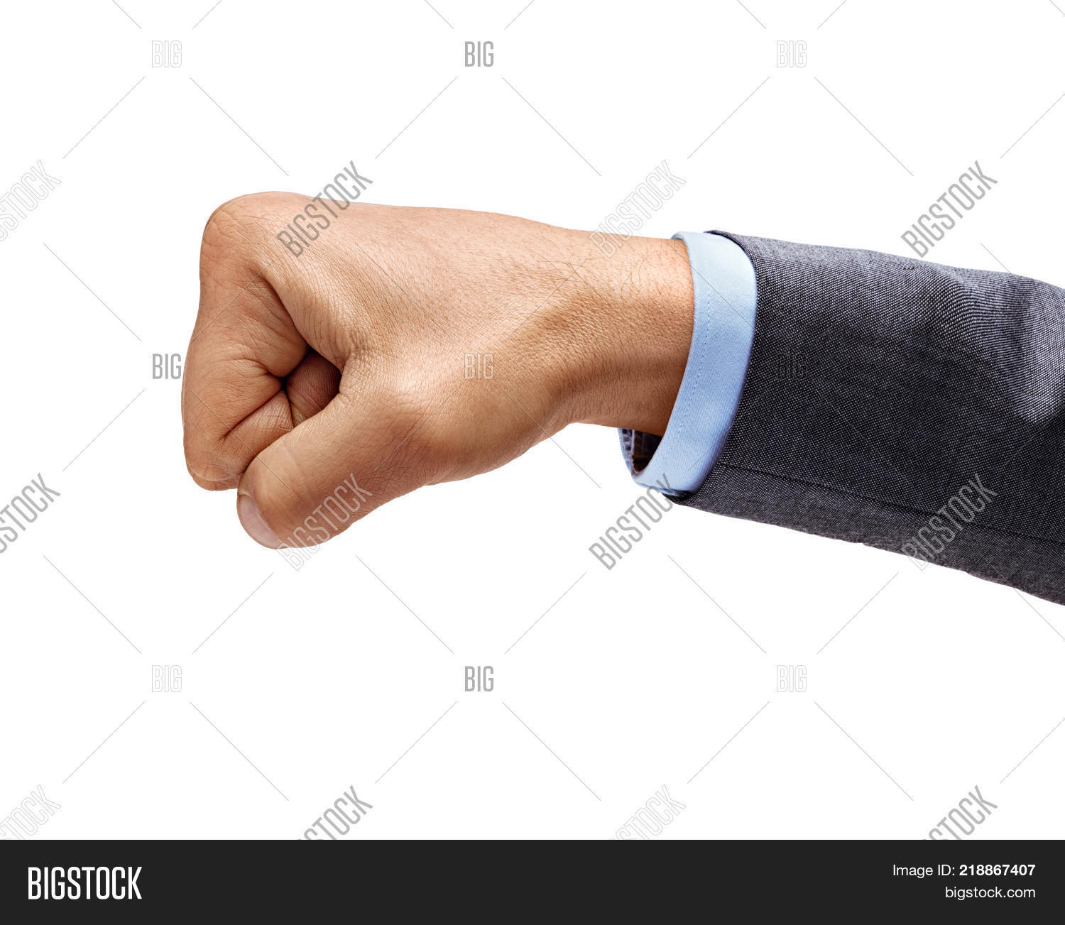 Man's Hand Suit Closed Fist Image & Photo | Bigstock