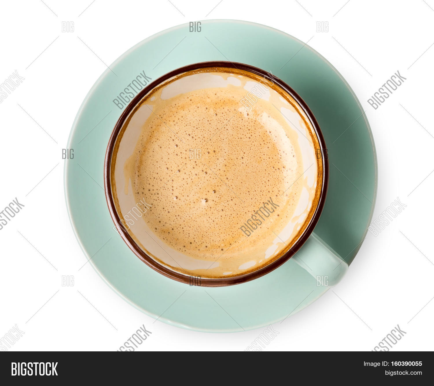 Cappuccino Latte Frothy Foam, Blue Image & Photo | Bigstock