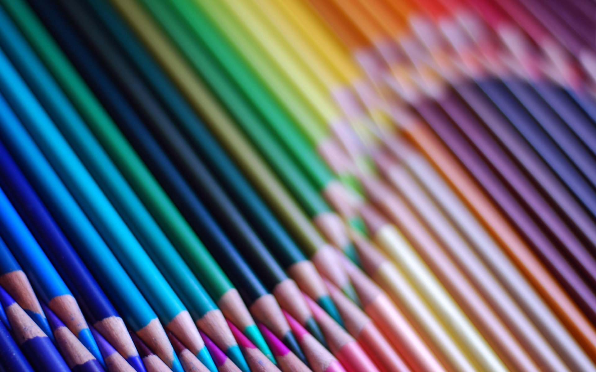 color crayons wave close up colored pencil macro HD wallpaper