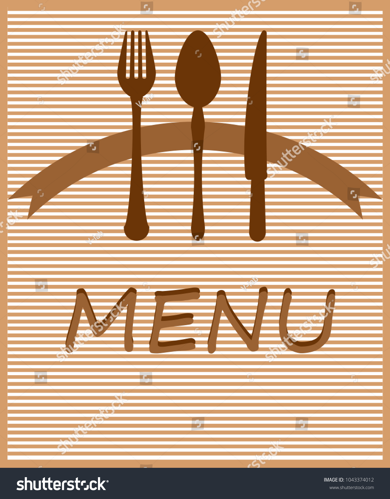 Restaurant Menu Closeup Background Fork Spoon Stock Vector ...