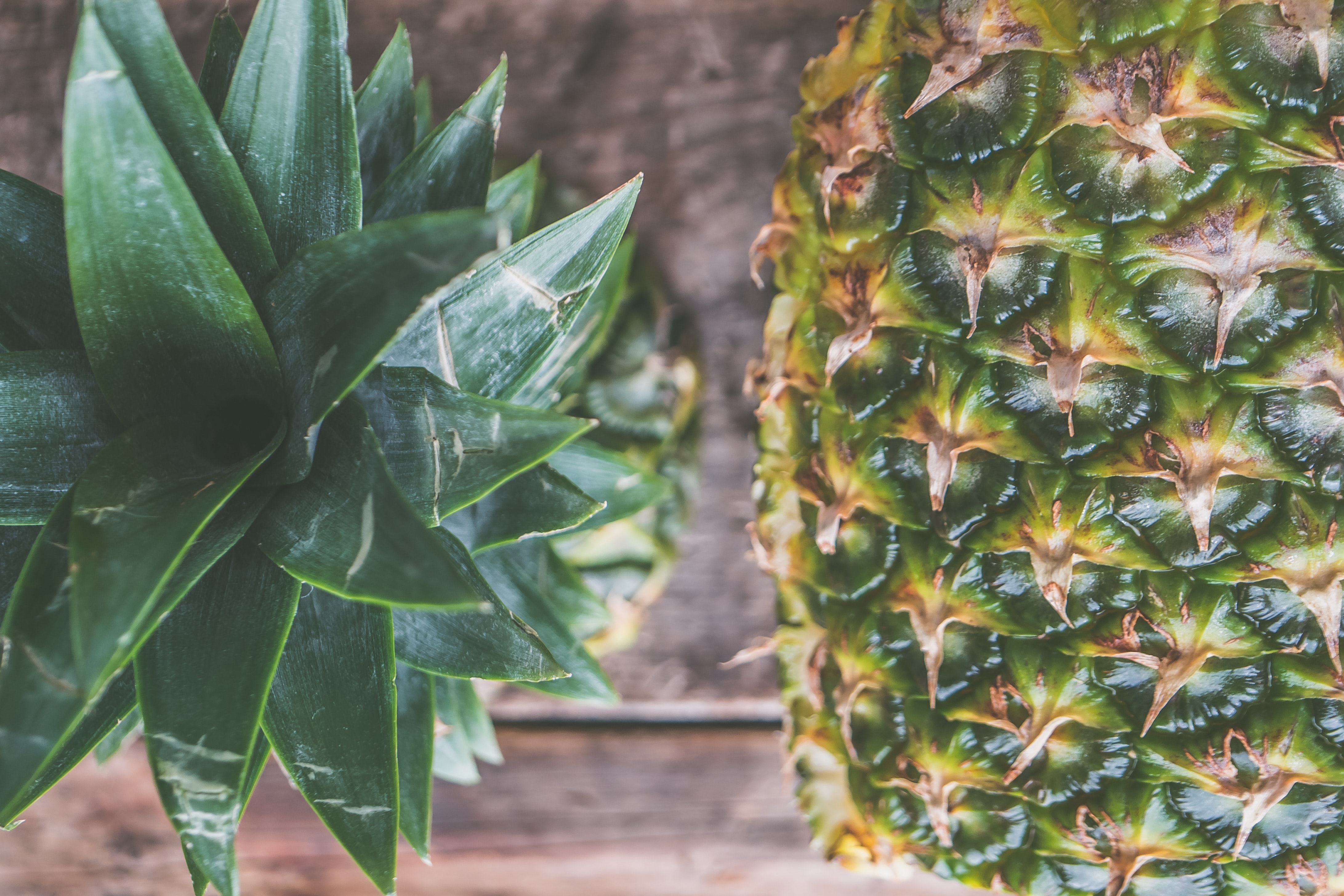 Closeup Photo of Two Pineapples, Close-up, Pineapple, Tropical fruit, Tropical, HQ Photo