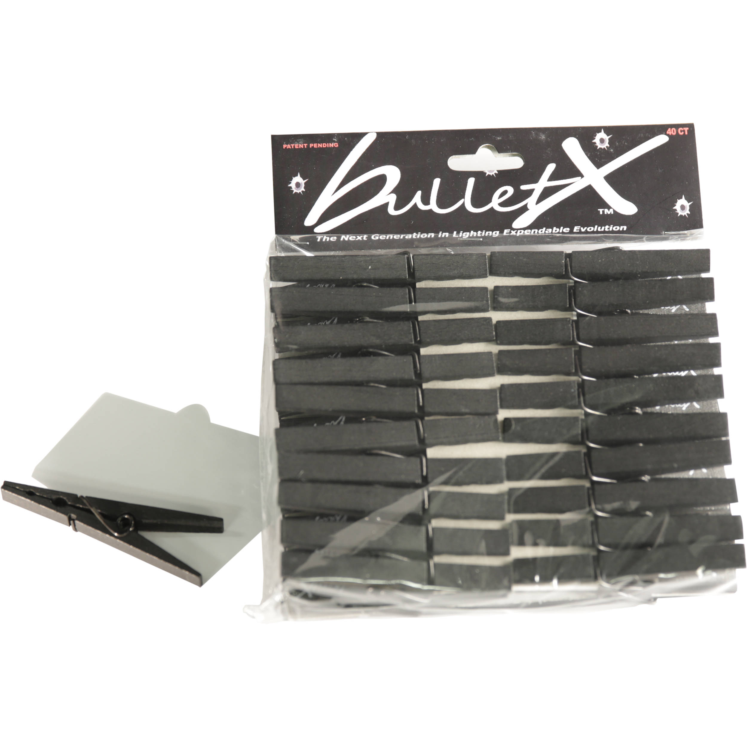 BulletX Wood Clothes Pins (40 Pack) BLTX B&H Photo Video