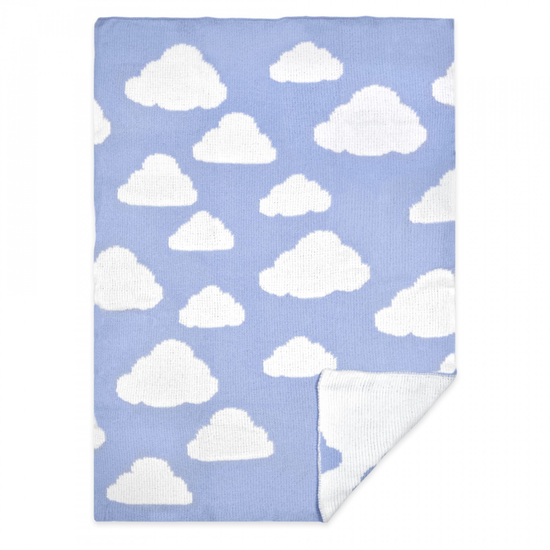 Blue Cloud Chenille Blanket