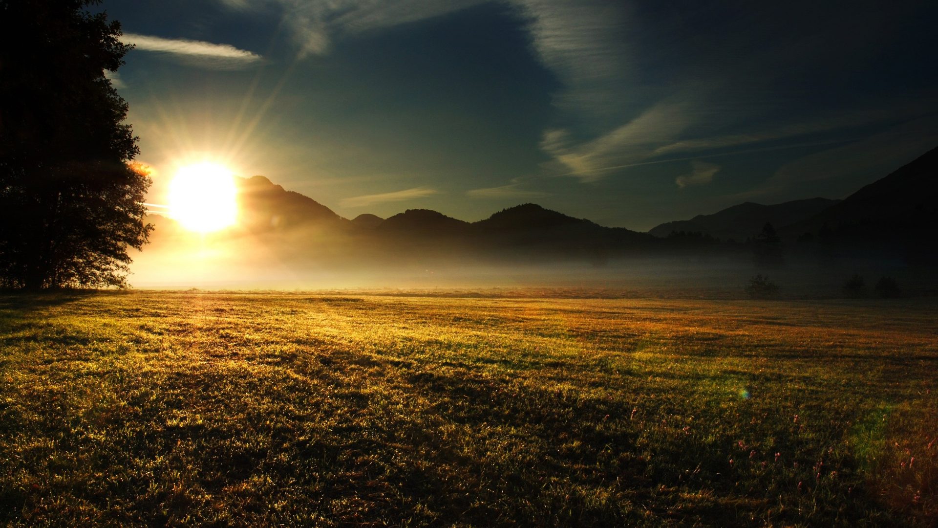 Field Tag wallpapers Page 3: Clouded Sky Sunset Grass Cloud Field ...