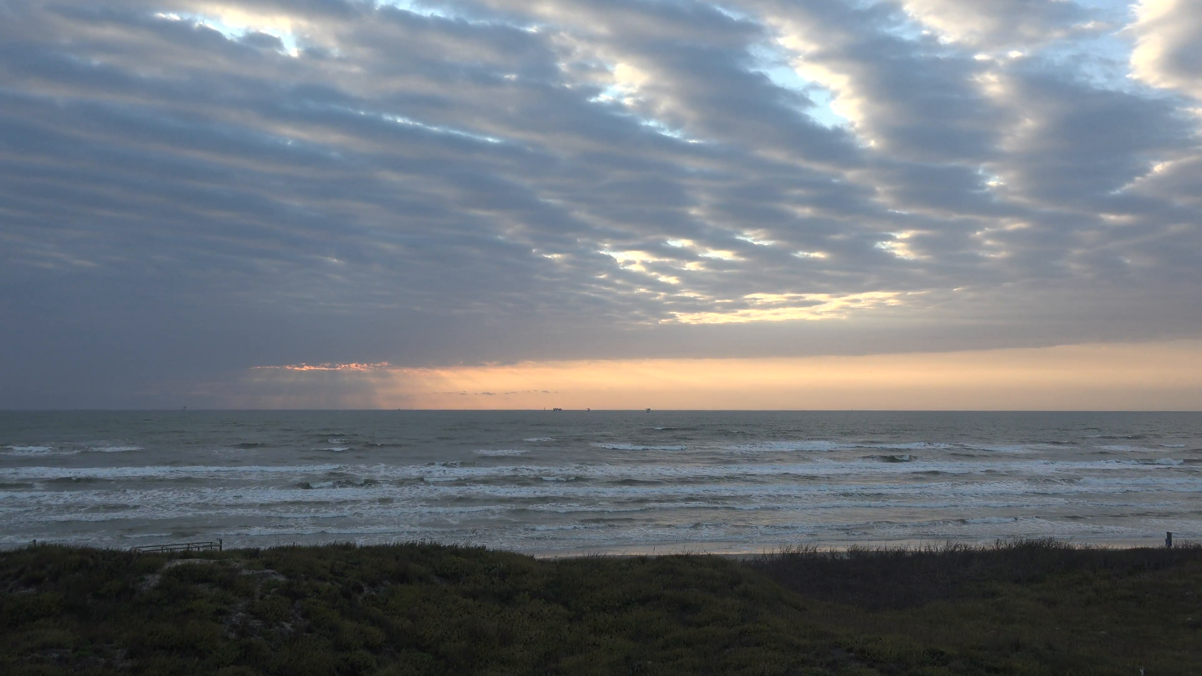 Texas Gulf Coast clouds in early morning sky Stock Video Footage ...