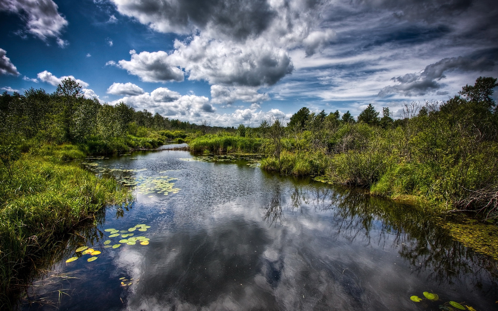 River and Clouds | Free Desktop Wallpapers for Widescreen, HD and Mobile