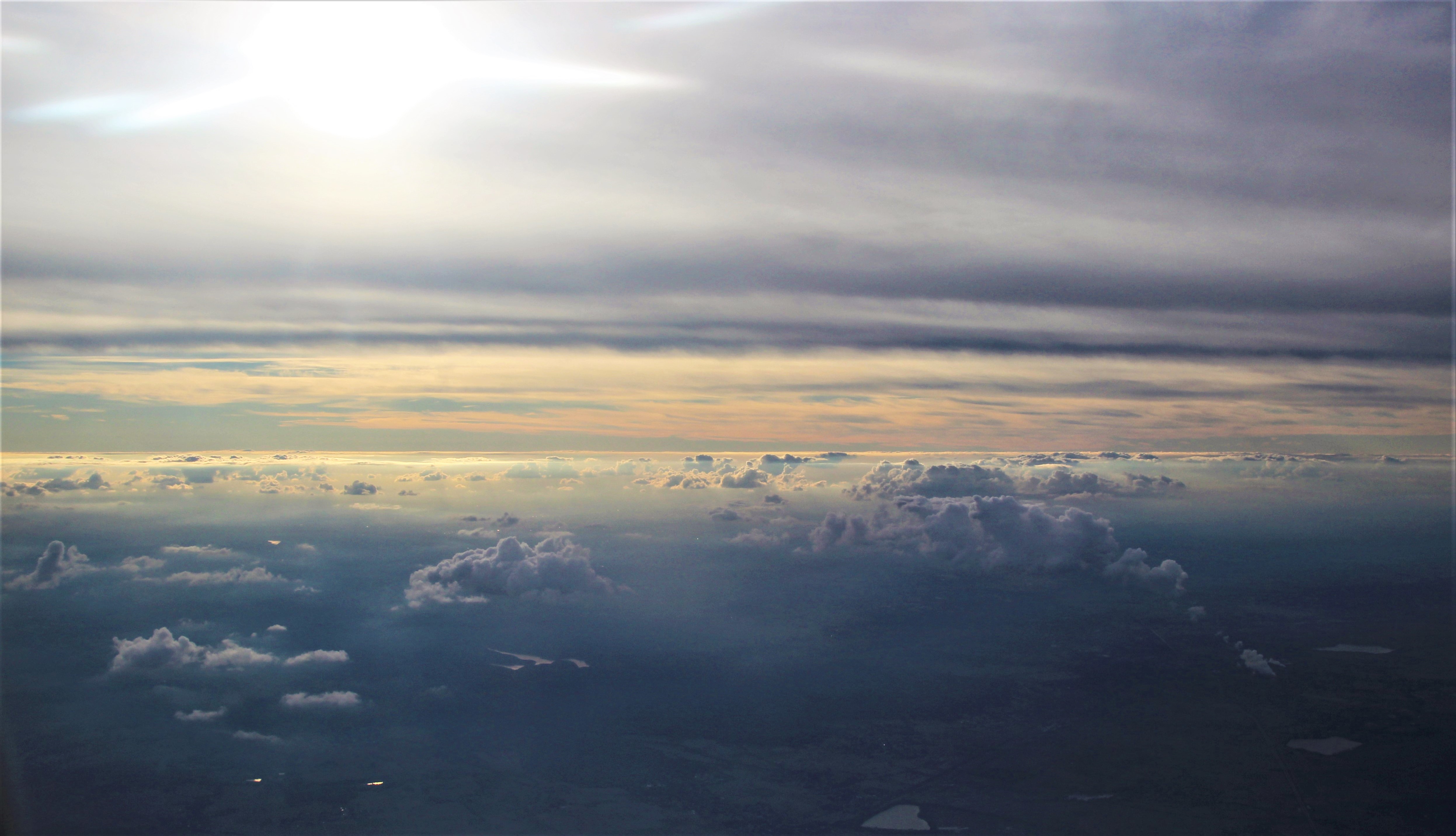 Clouds from airliner photo