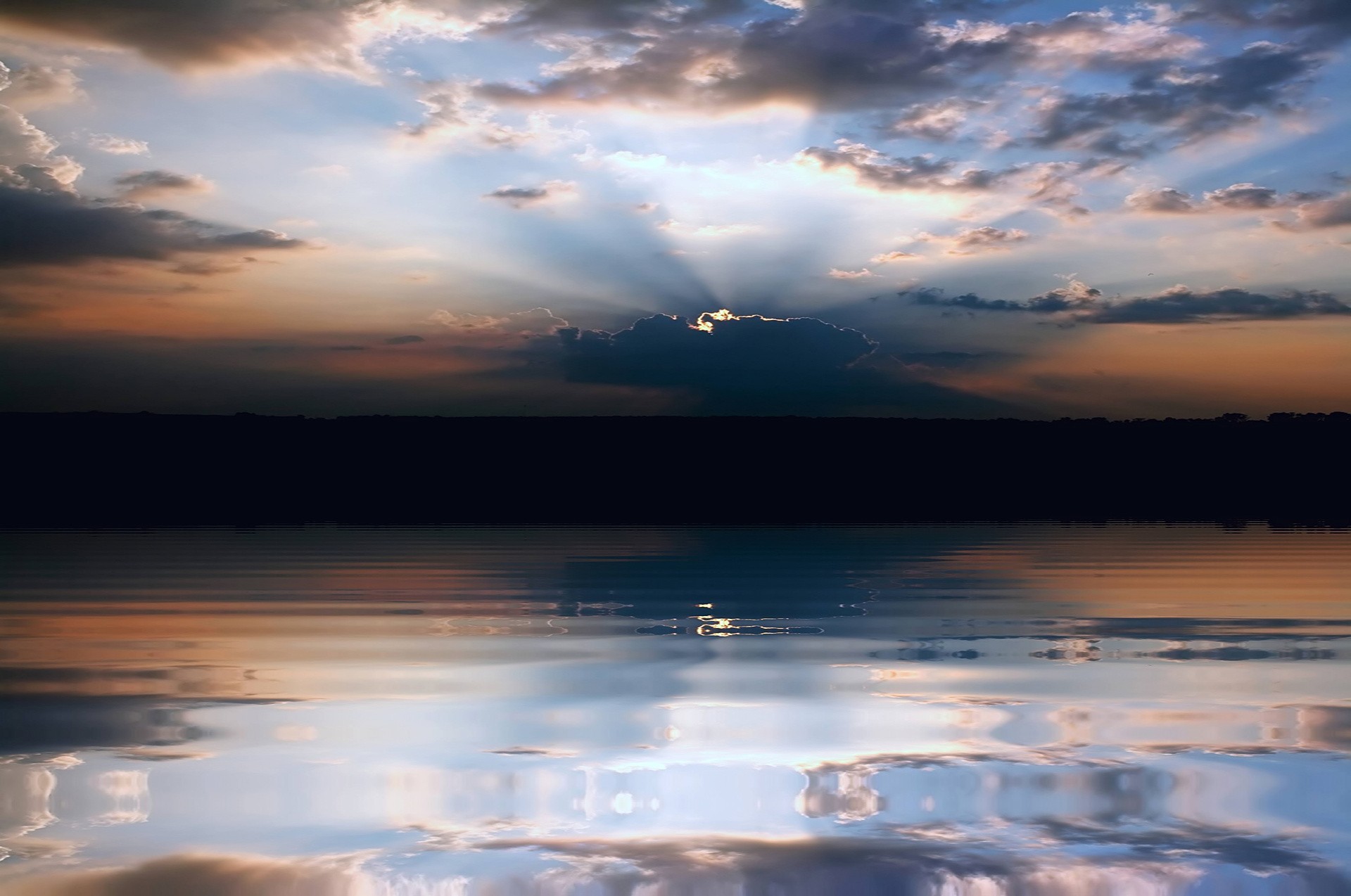 Sky: Coming Reflection Water Clouds Majesty Sun Sky Wallpaper 4k for ...