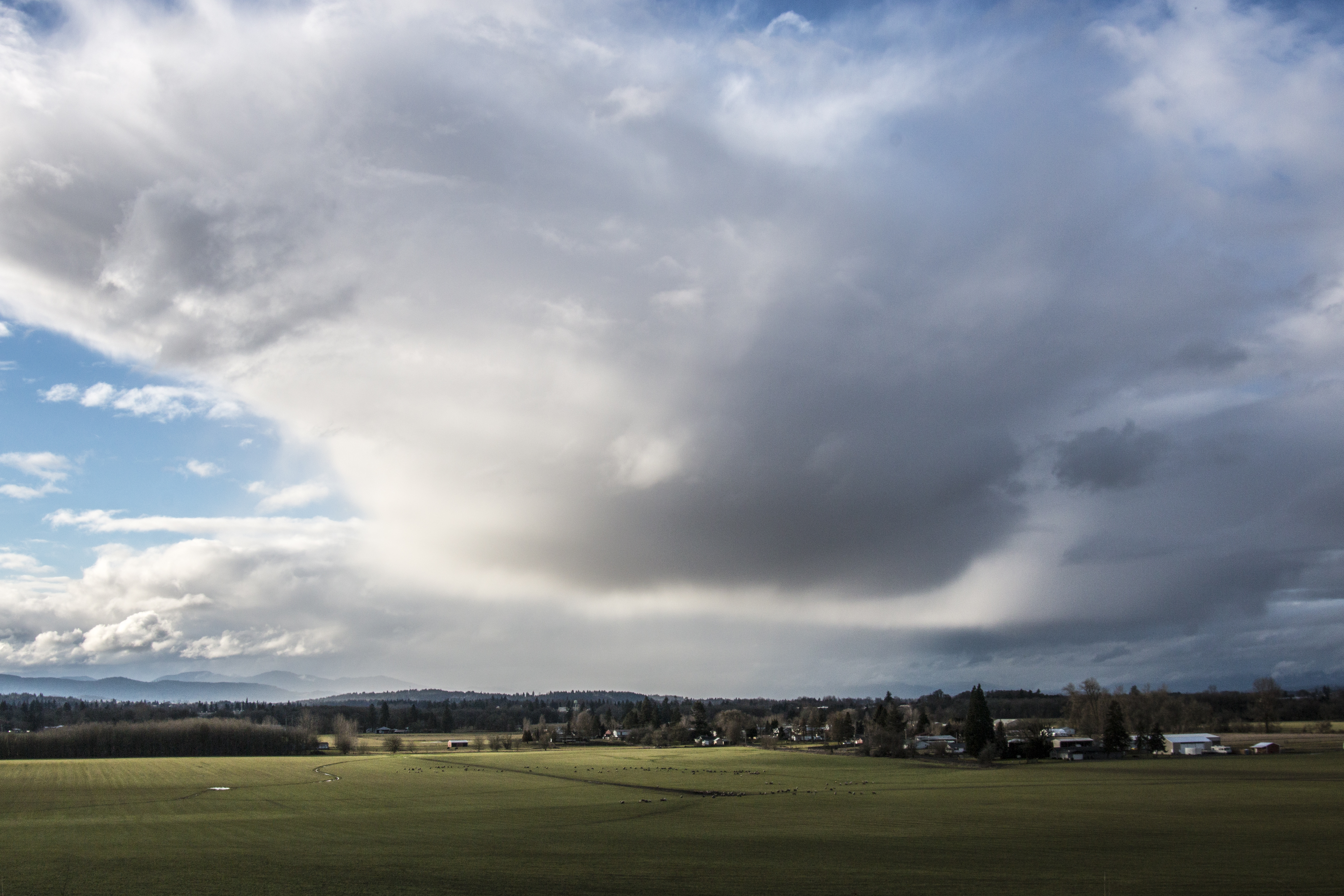 Clouds over willamette valley, oregon photo