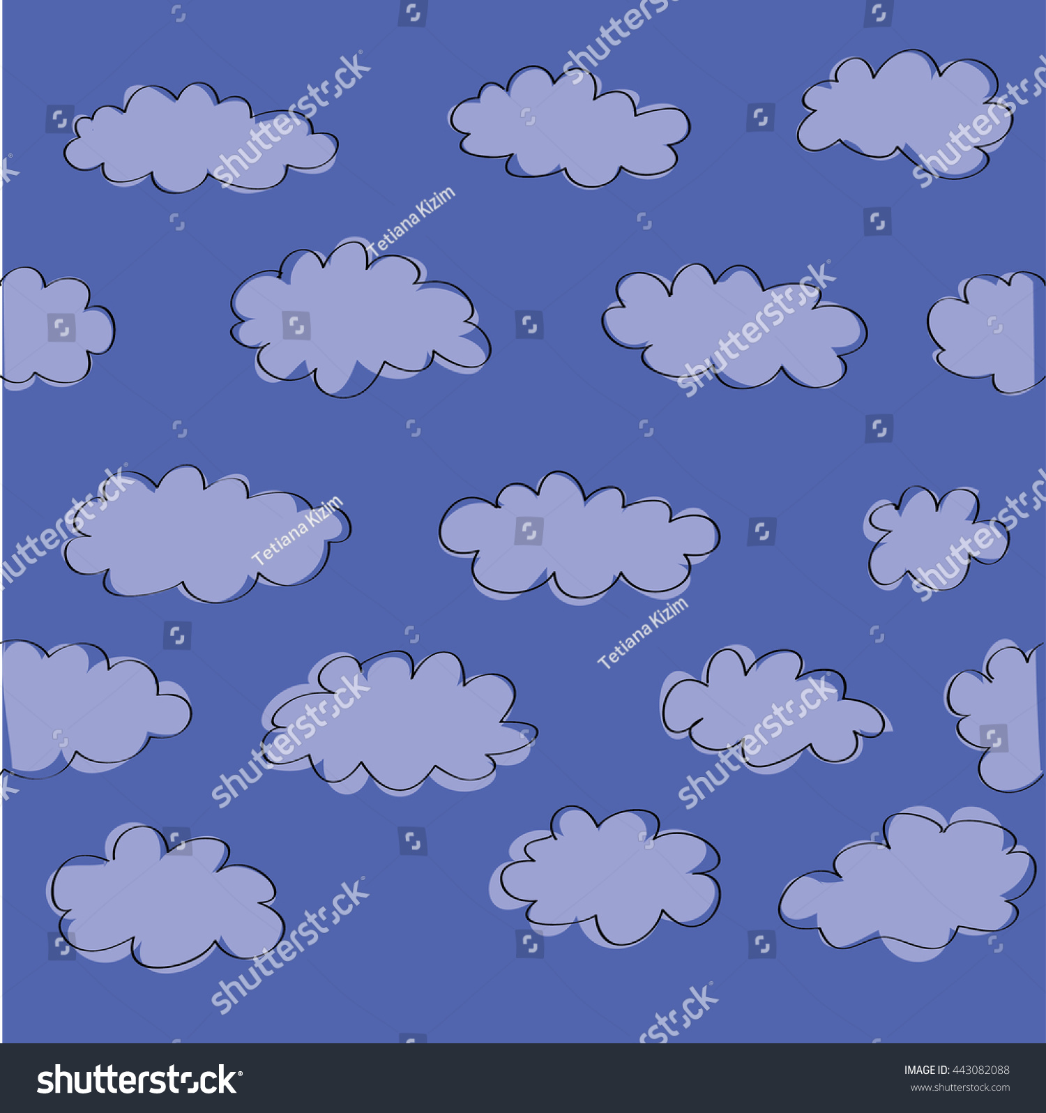 Clouds Pattern Stock Photo (Photo, Vector, Illustration) 443082088 ...