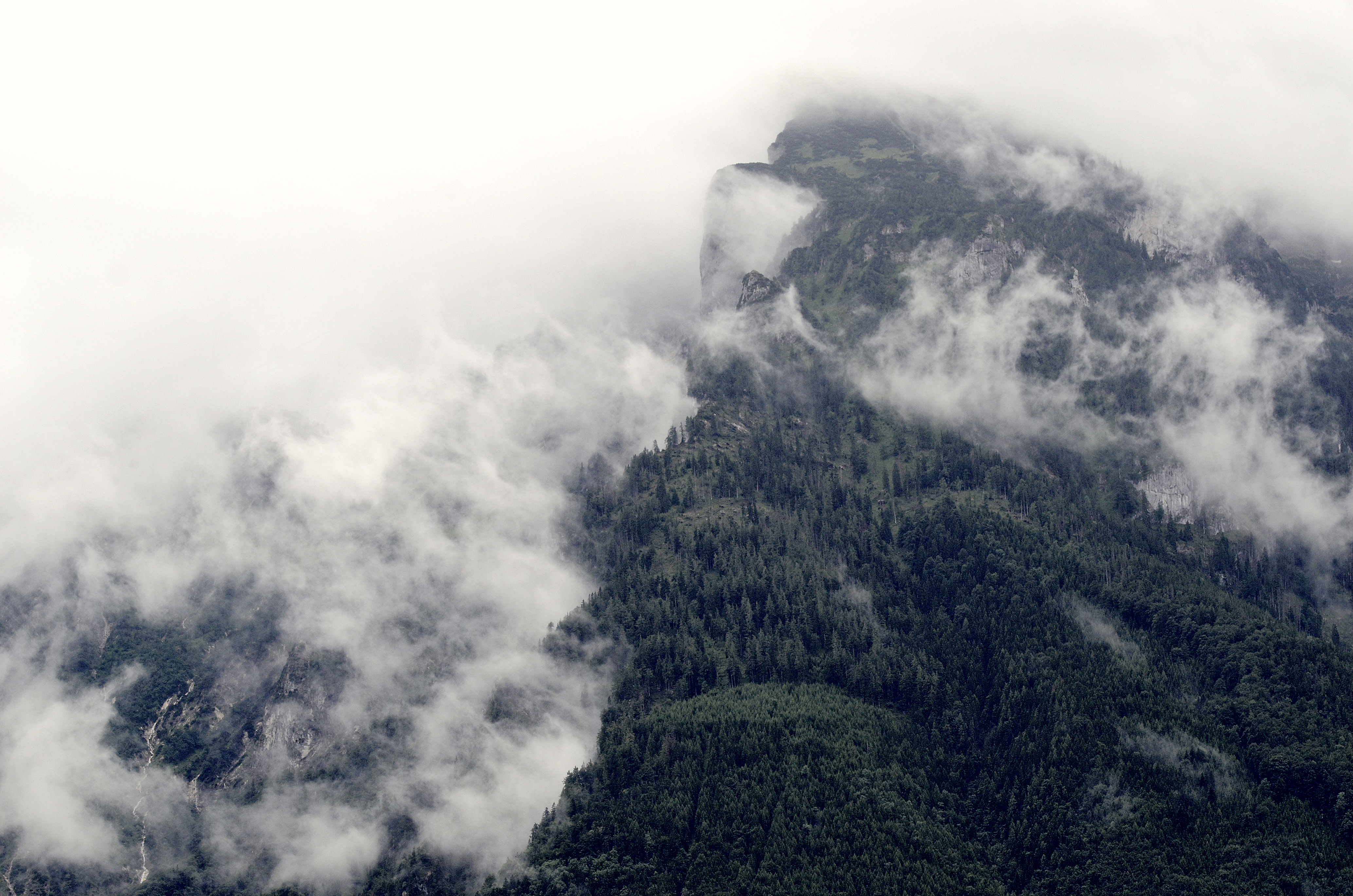 Cloudy mountain photo