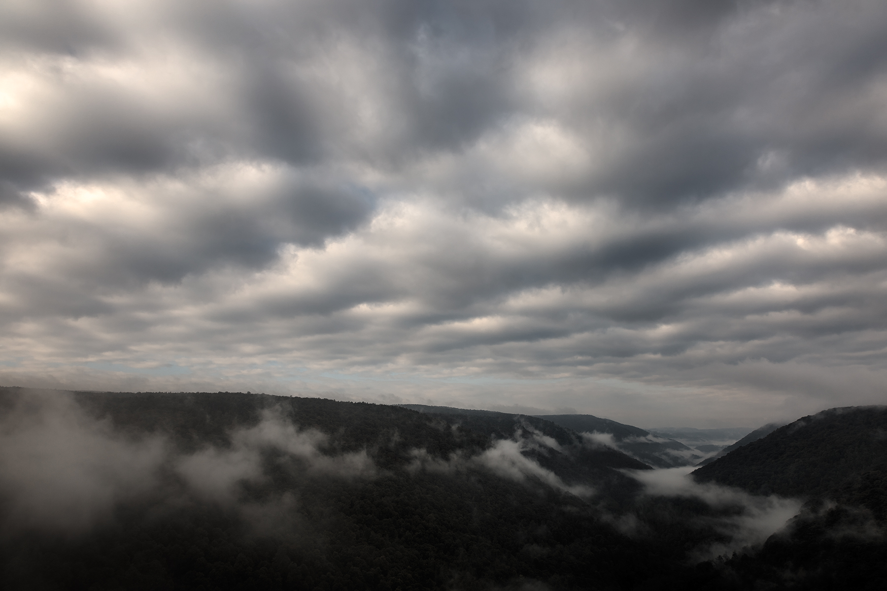 Cloudy mountain fog - hdr photo