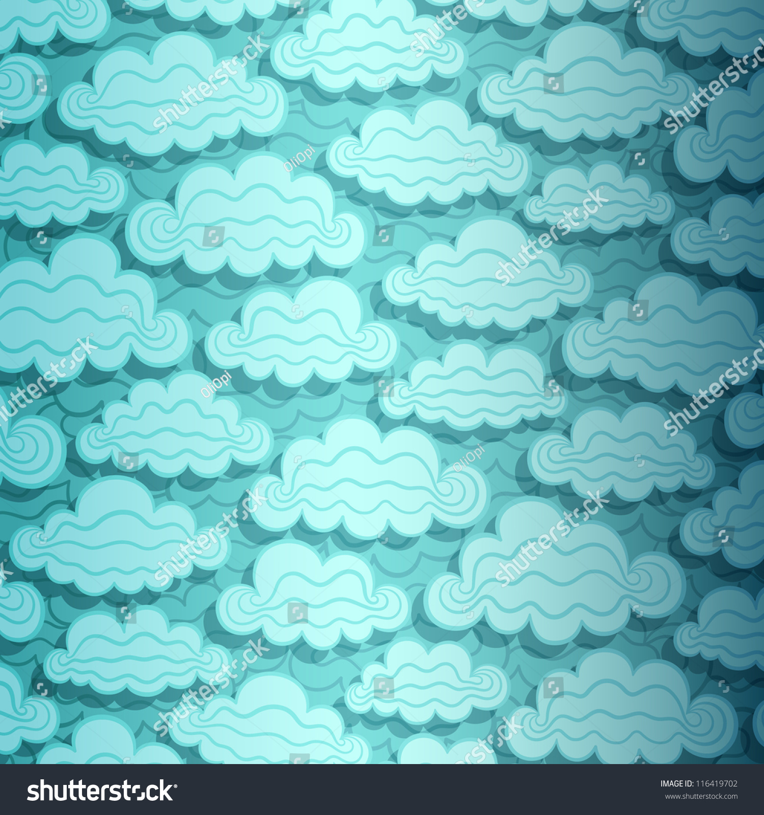 Cloudy Sky Banner Made Fancy Paper Stock Vector HD (Royalty Free ...