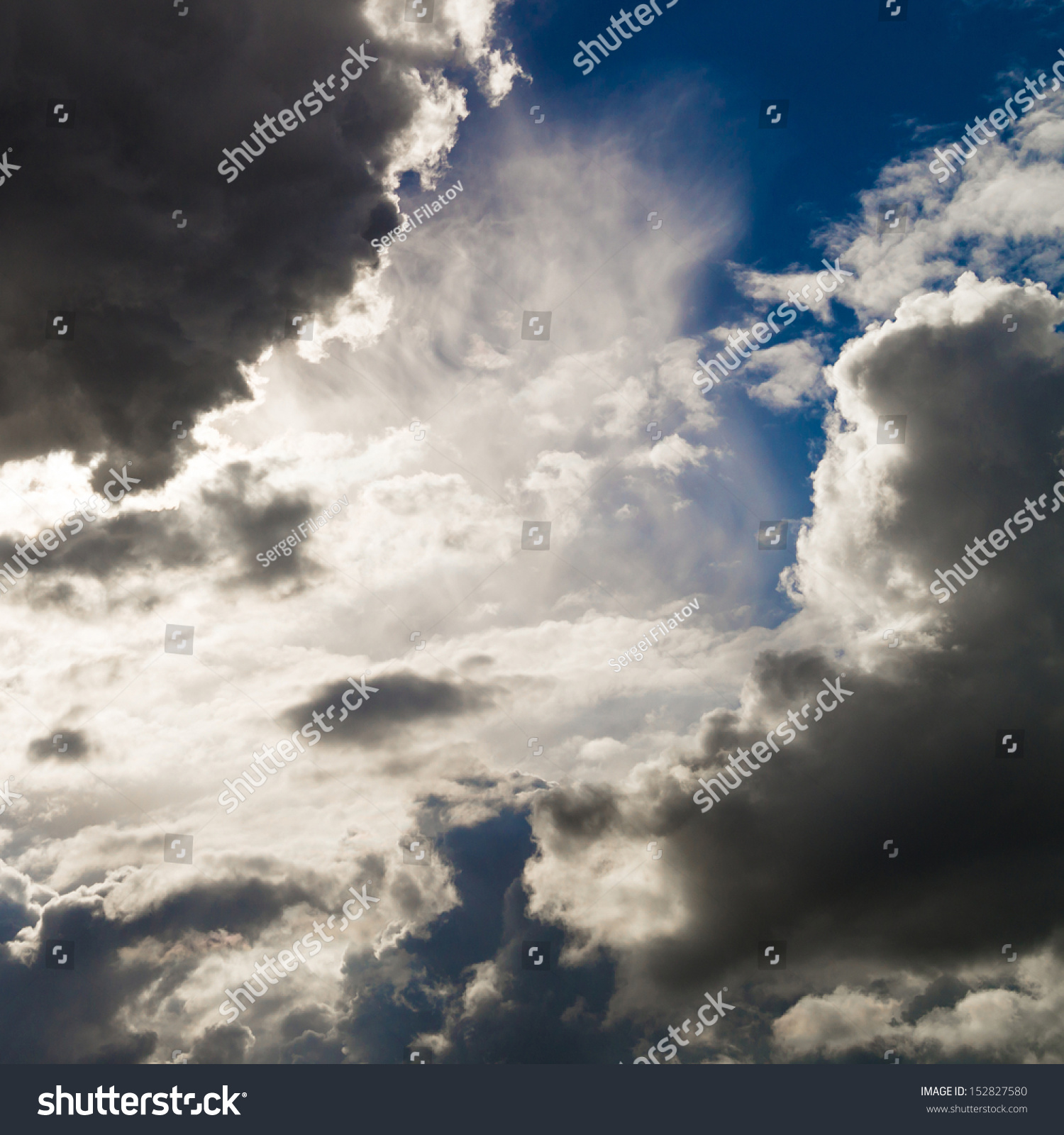 Dense Massive Clouds Cloudy Weather Stock Photo 152827580 - Shutterstock