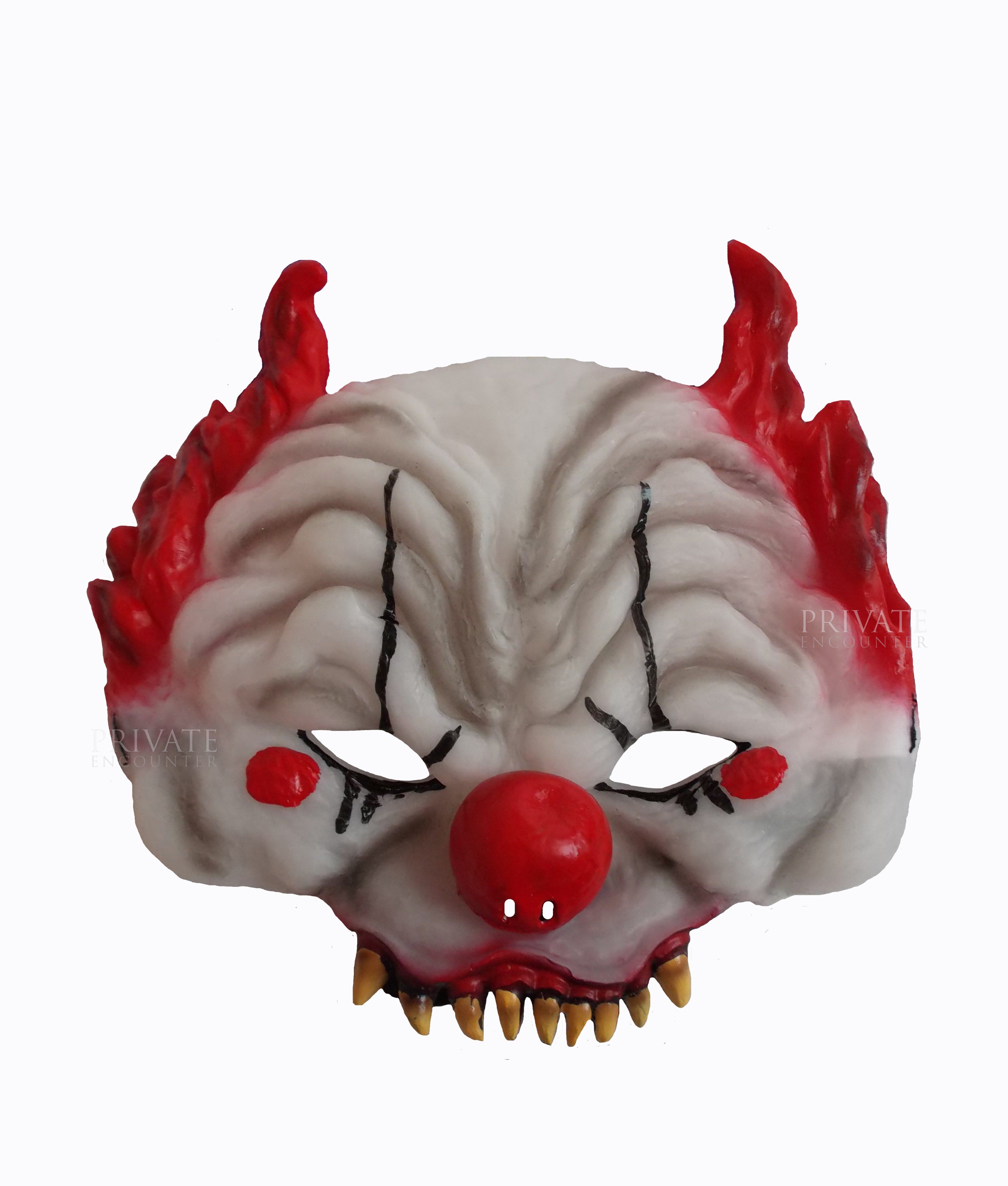 Adult Scary Unisex Horror Clown Face Mask, Halloween Circus Fancy ...