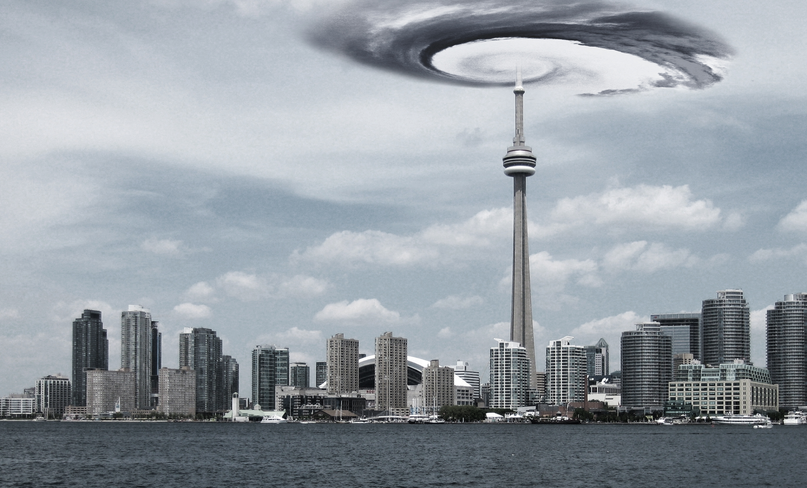 Toronto residents try to ignore dark vortex slowly forming above CN ...