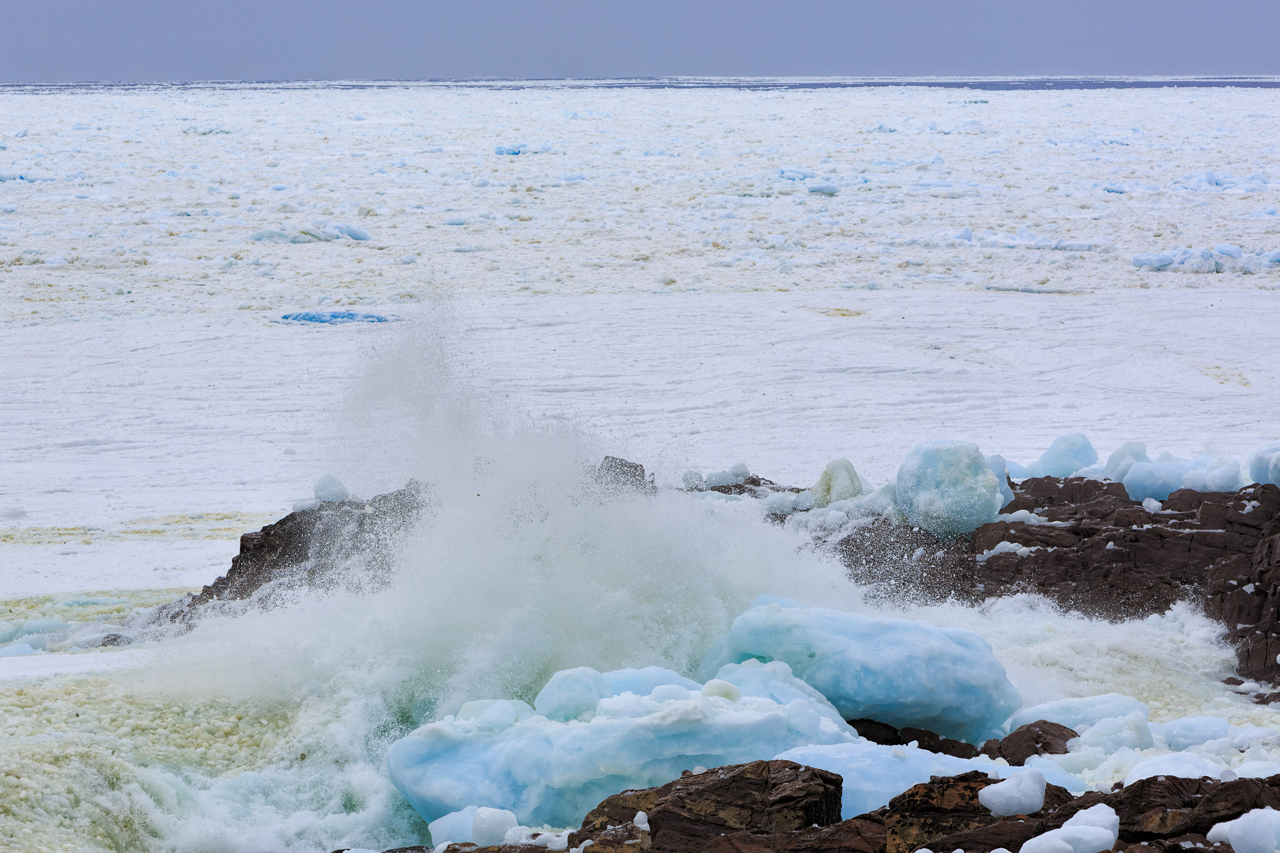 Coastal ice and sea photo