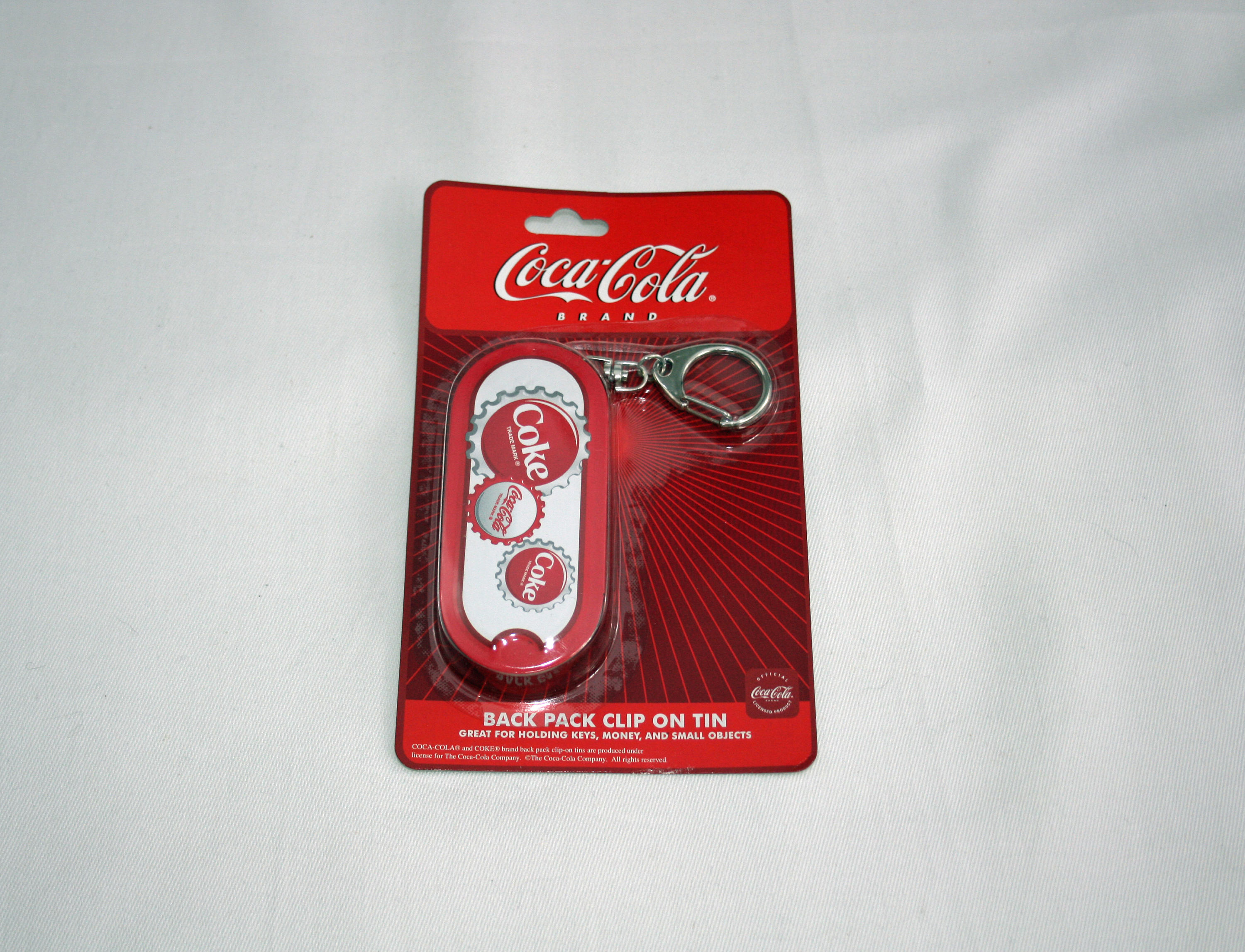 Vintage Coca Cola Back Pack Clip On Tin - Coke Collectibles ...