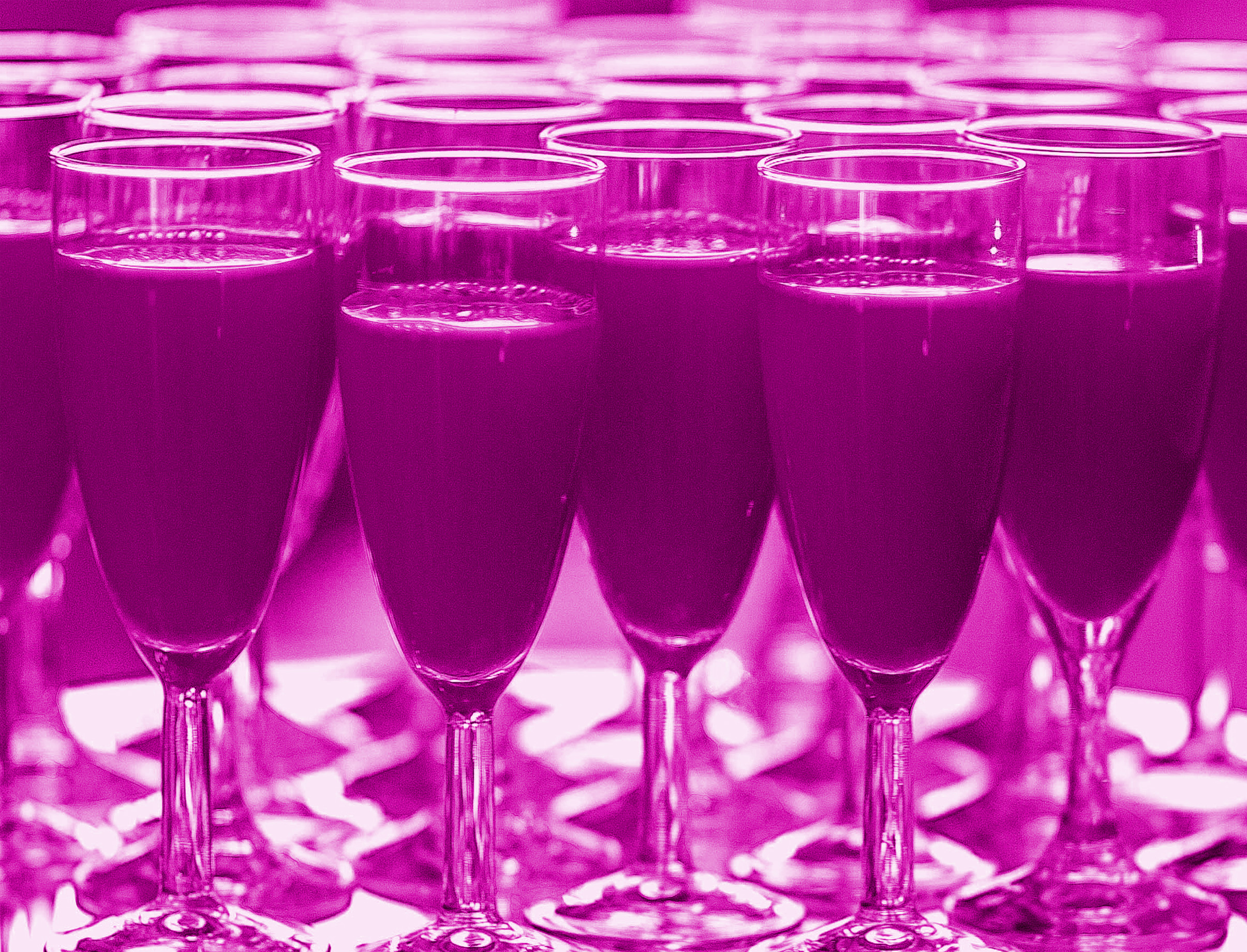 Cocktail glasses - pink colored photo