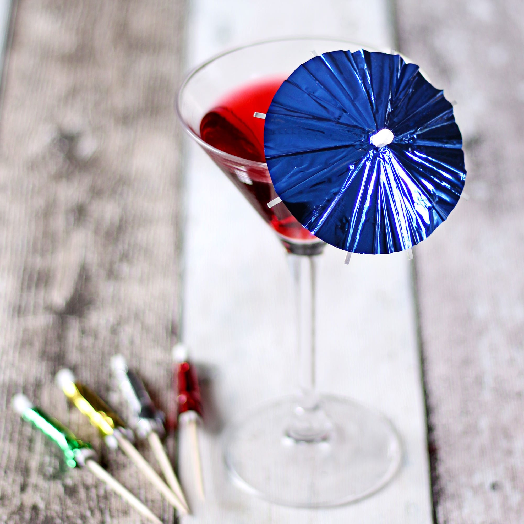 Foil Cocktail Umbrellas at drinkstuff