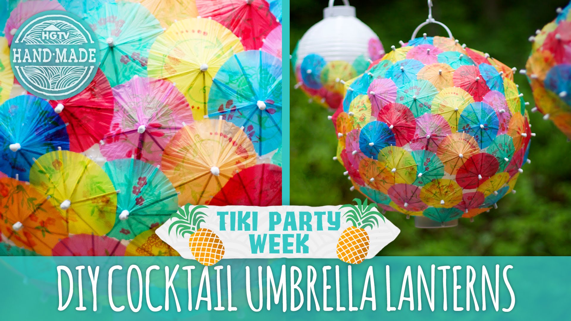 DIY Cocktail Umbrella Lanterns - Tiki Party Week - HGTV Handmade ...