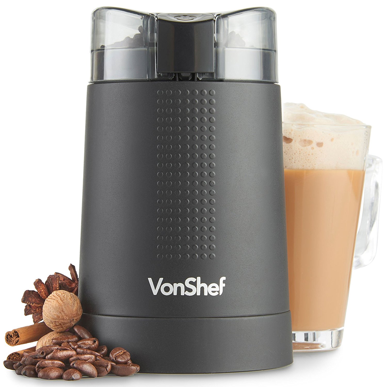 VonShef Coffee Grinder - Grind Espresso Beans, Nuts & Spices with ...
