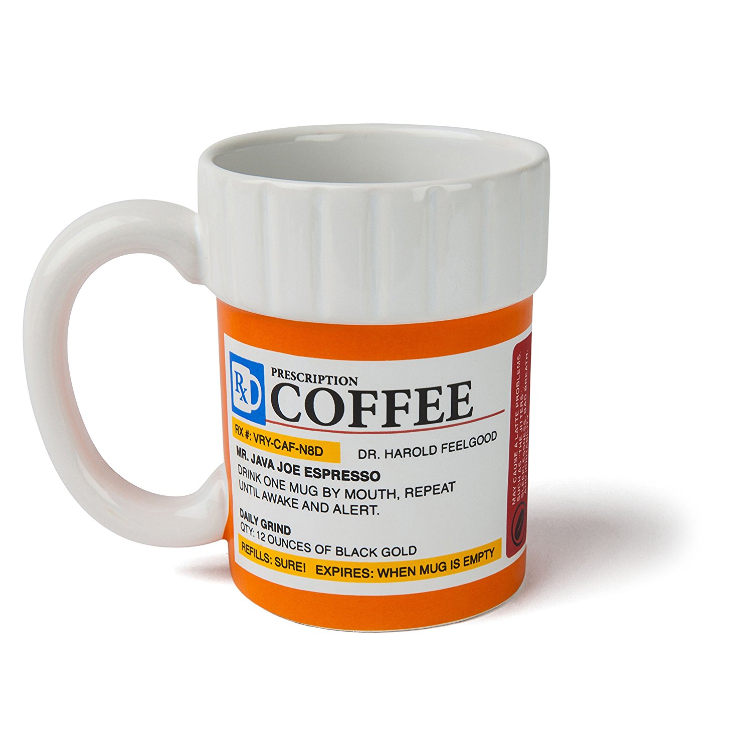 Amazon.com: BigMouth Inc The Prescription Coffee Mug, Ceramic, Funny ...