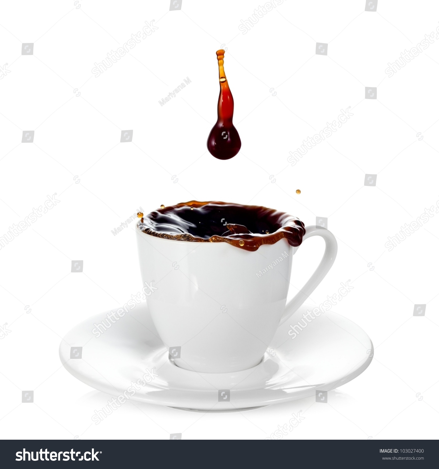 Coffee Cup Plash Drop Stock Photo (Safe to Use) 103027400 - Shutterstock