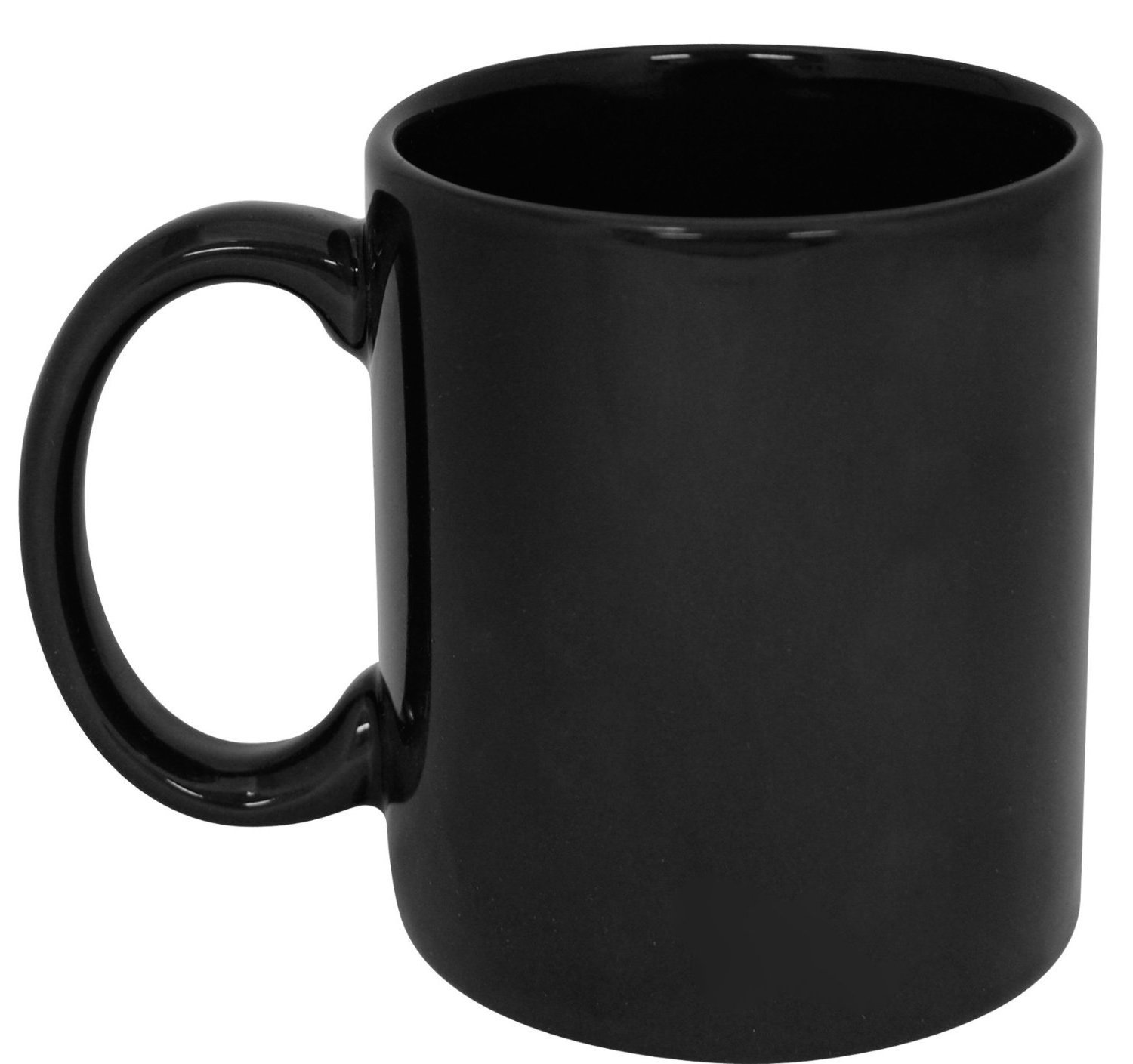 Amazon.com: Funny Guy Mugs Plain Black Ceramic Coffee Mug, Black, 11 ...