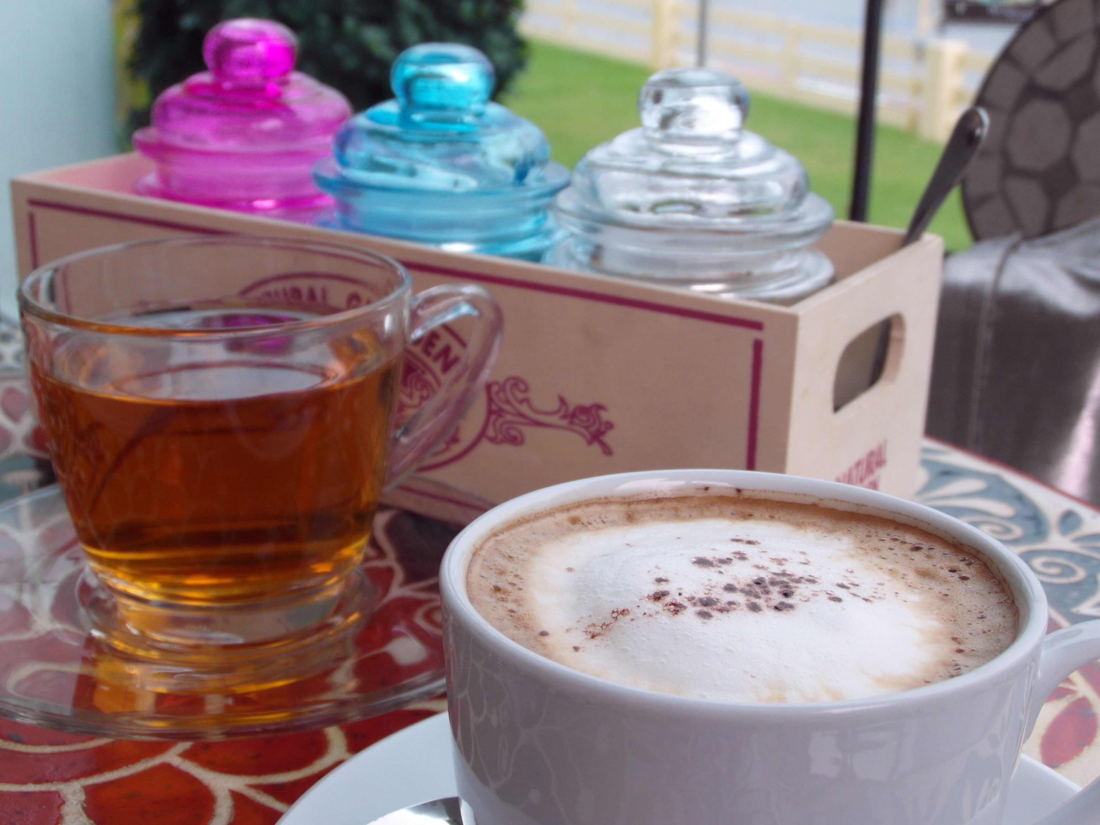 Coffee with jasmine tea photo