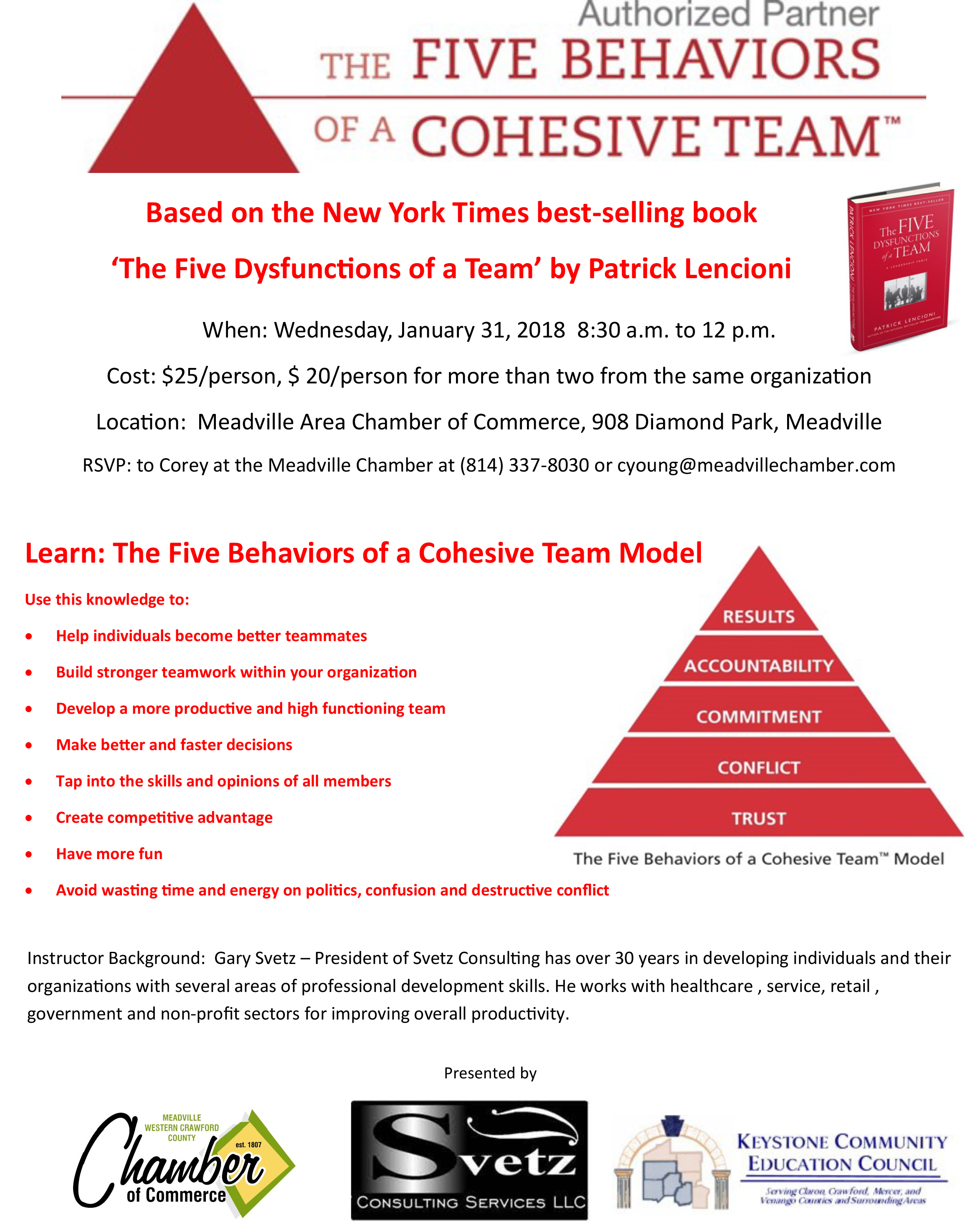 The Five Behaviors of a Cohesive Team – Keystone Community Education ...