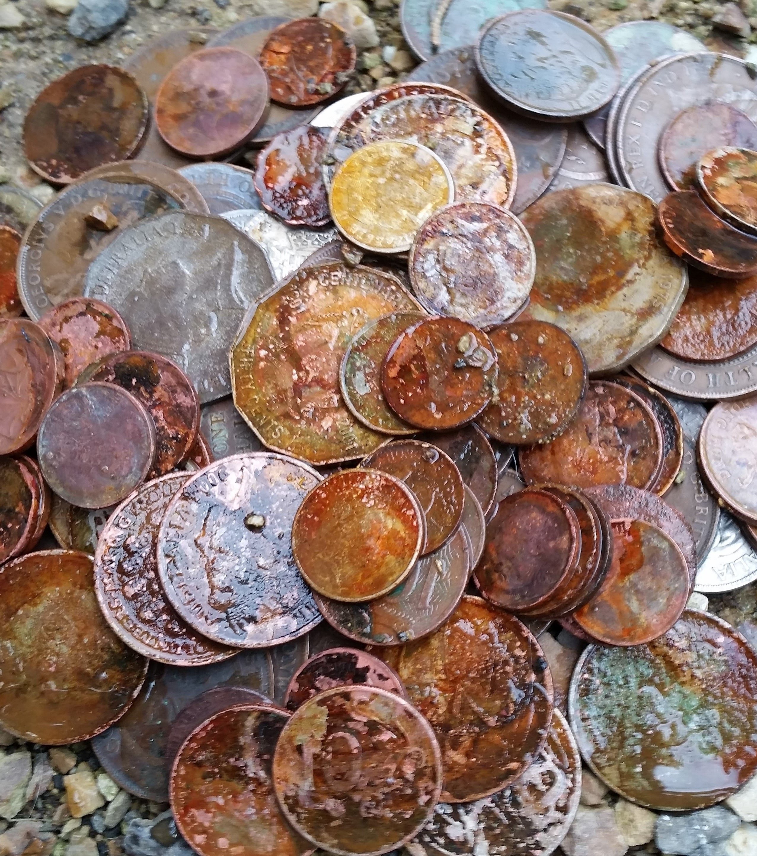 Huge Stash of Coins Found at Beach - YouTube