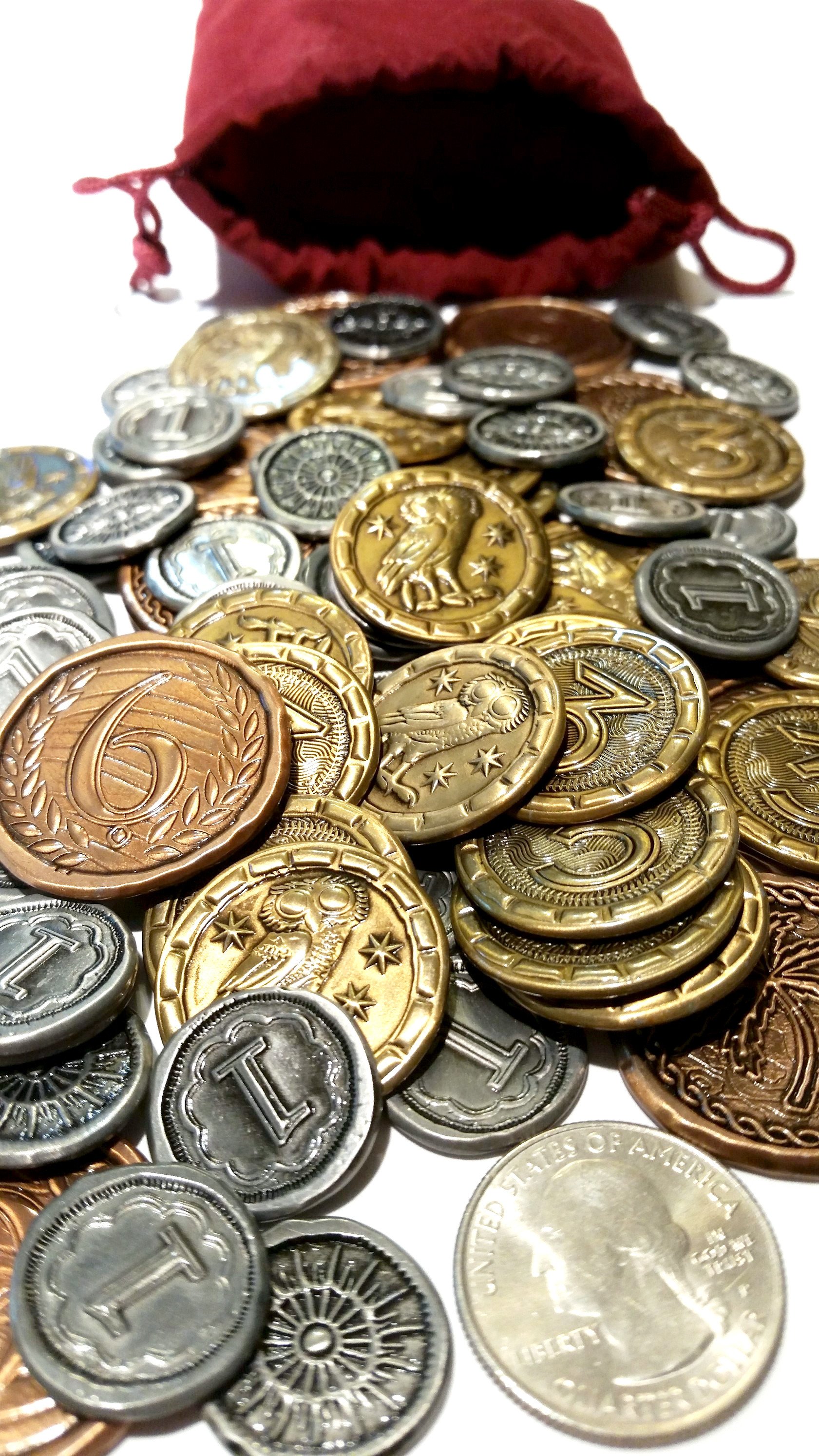Full Set of Metal Coins Compatible with 7 Wonders (set of 80) | Top ...