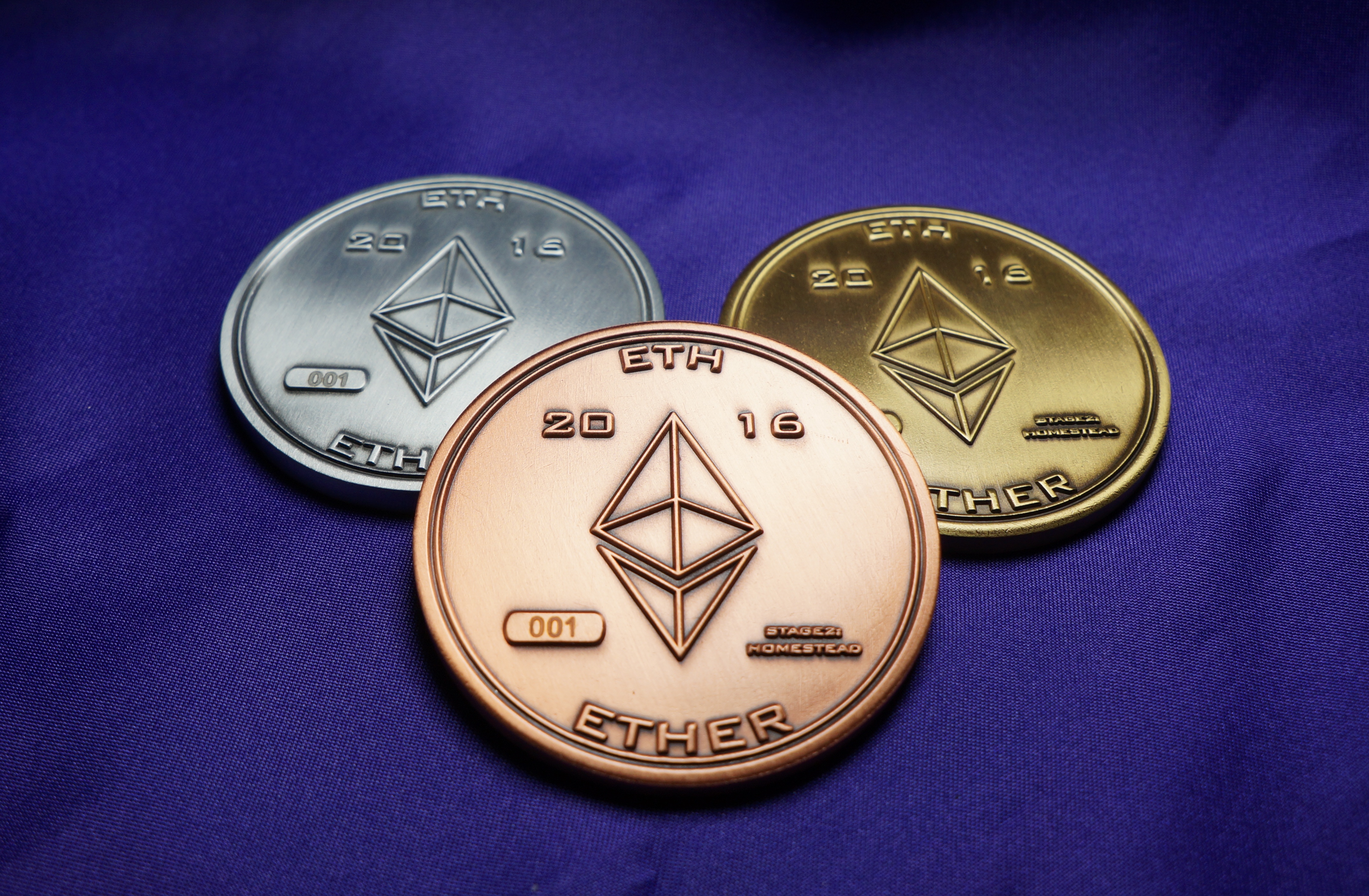 3-pack of 2″ 'Ethereum Homestead' Ether Coins (1 of each finish ...