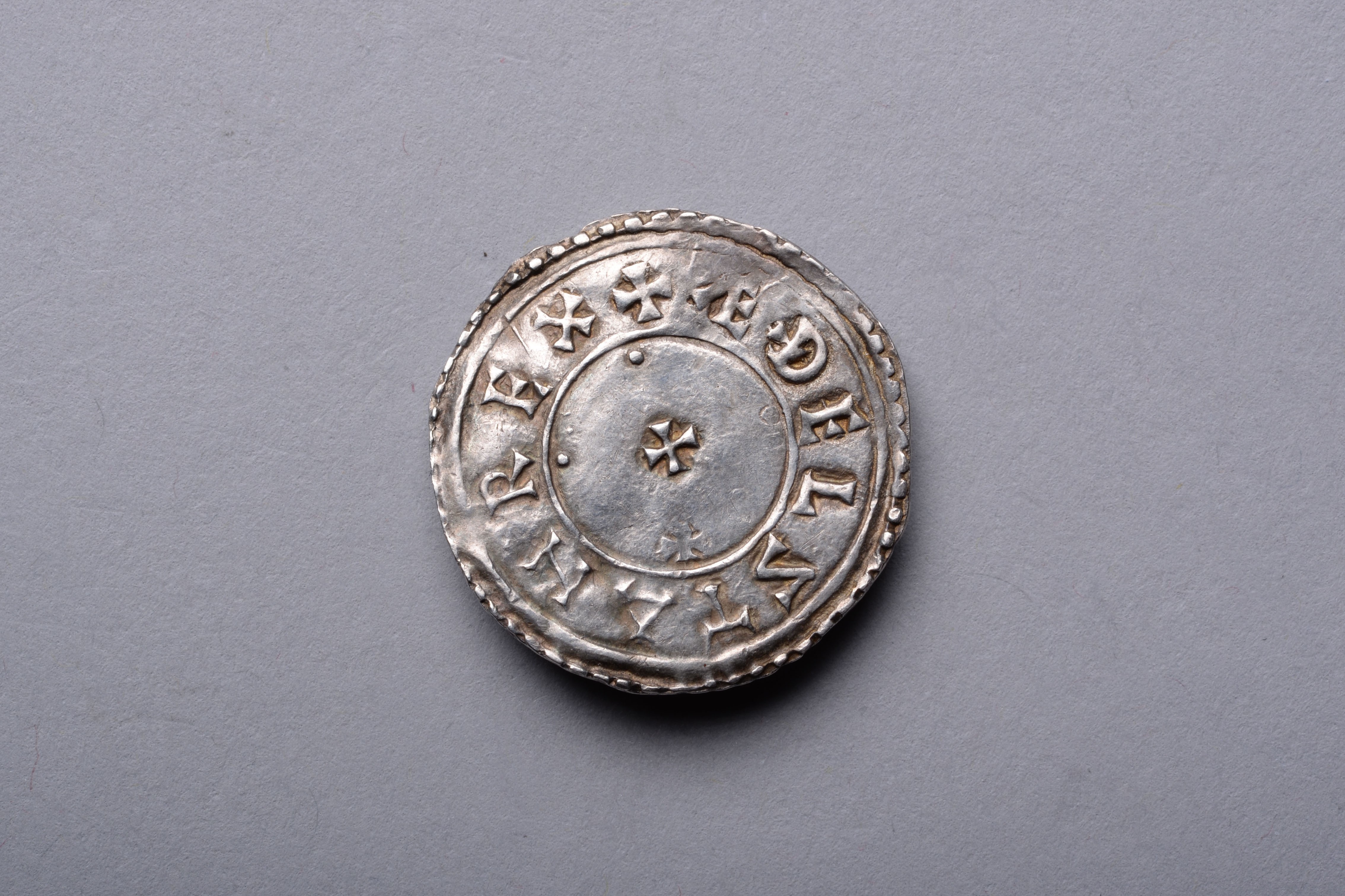 Anglo Saxon Silver Mule Penny Coin of King Aethelstan of Wessex ...